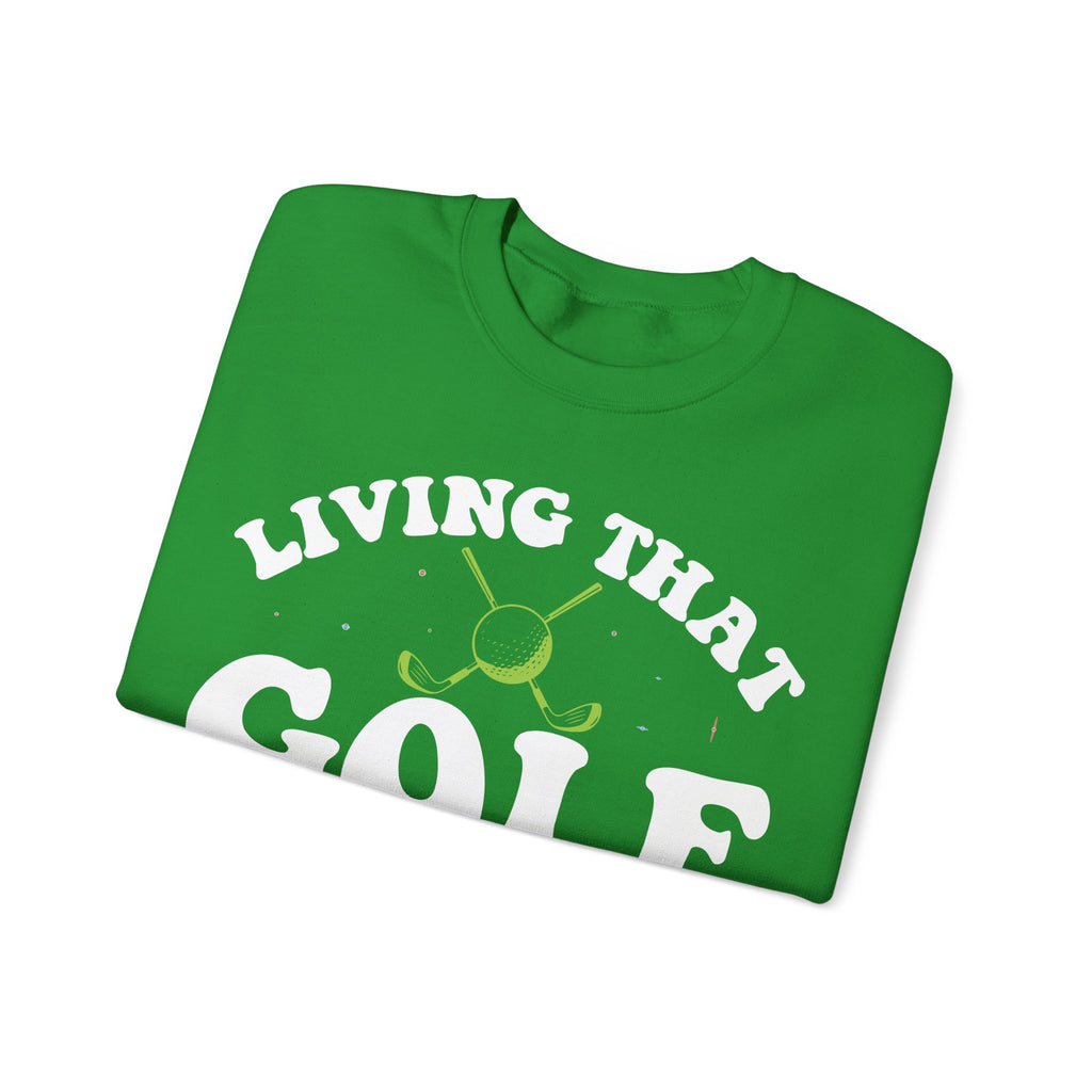 Living That Golf Mom Life Unisex Heavy Blend Crewneck Sweatshirt