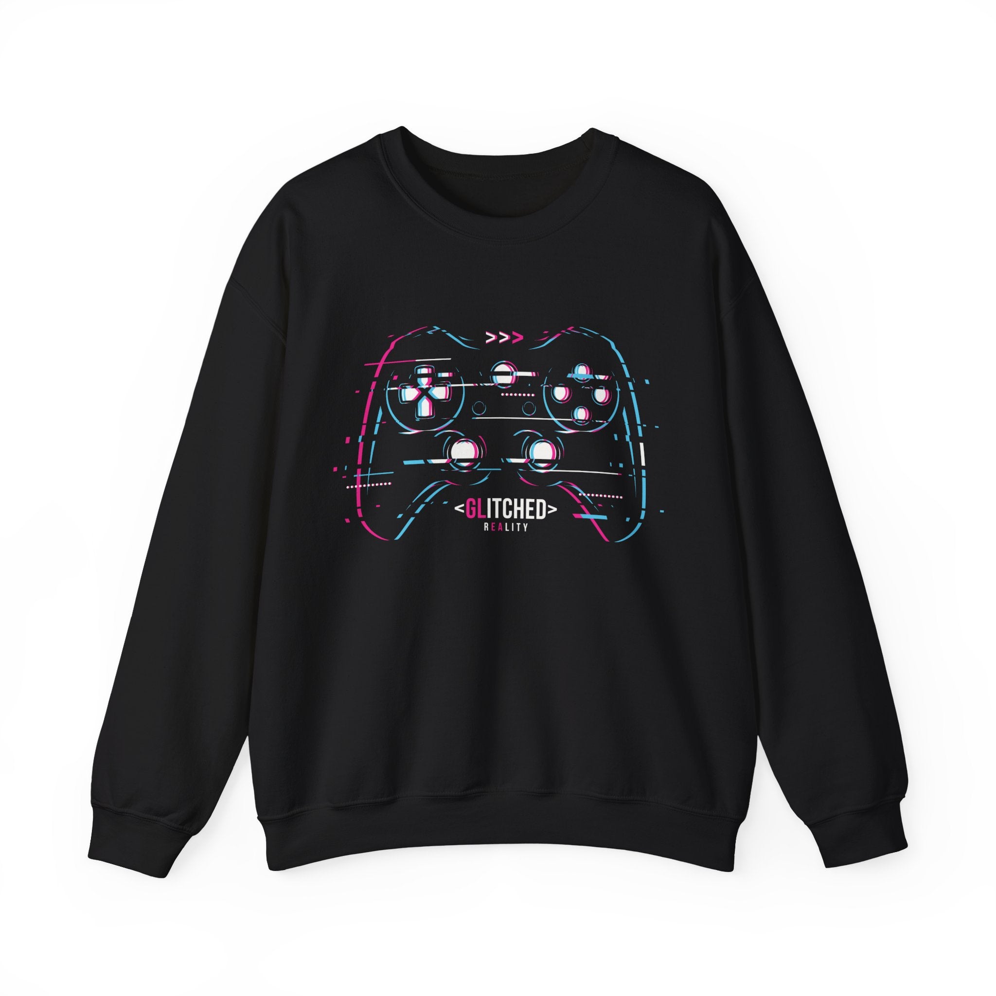 Glitched Gaming Controller Unisex Heavy Blend Crewneck Sweatshirt