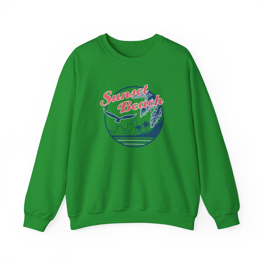 Sunset Beach Birds And Ocean Unisex Heavy Blend Crewneck Sweatshirt