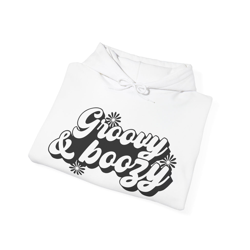 Groovy And Boozy Flowers Unisex Heavy Blend Hooded Sweatshirt