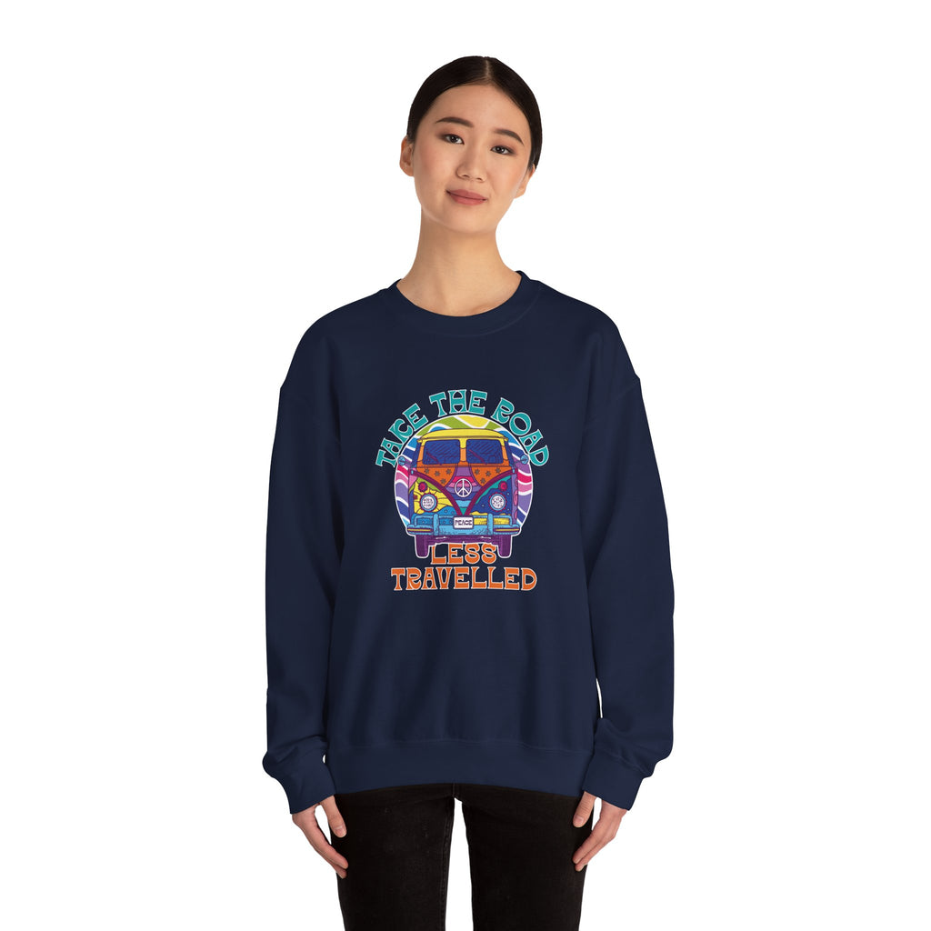 Take The Road Less Travelled Unisex Heavy Blend Crewneck Sweatshirt