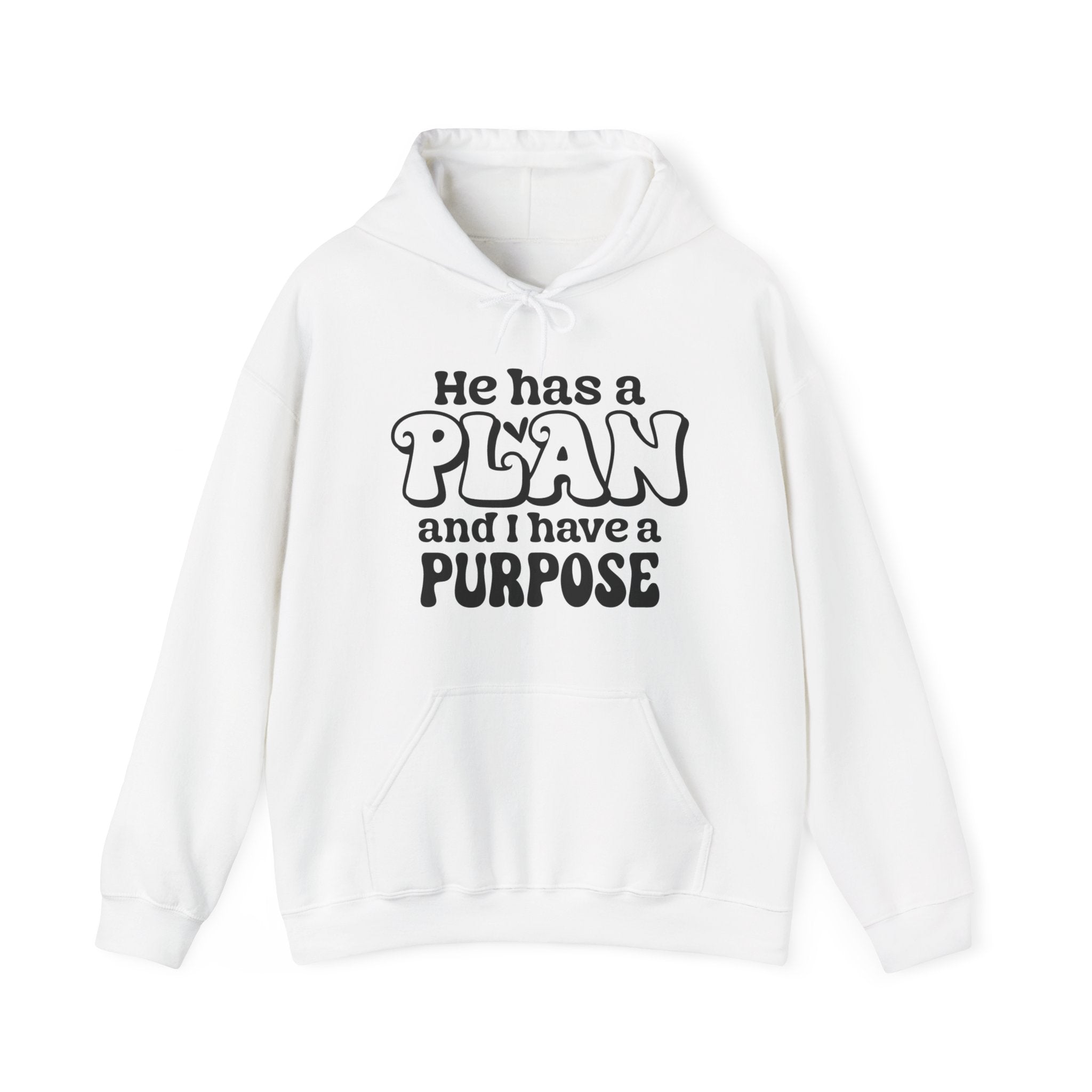 He Has A Plan Unisex Heavy Blend Hooded Sweatshirt for Ultimate Comfort