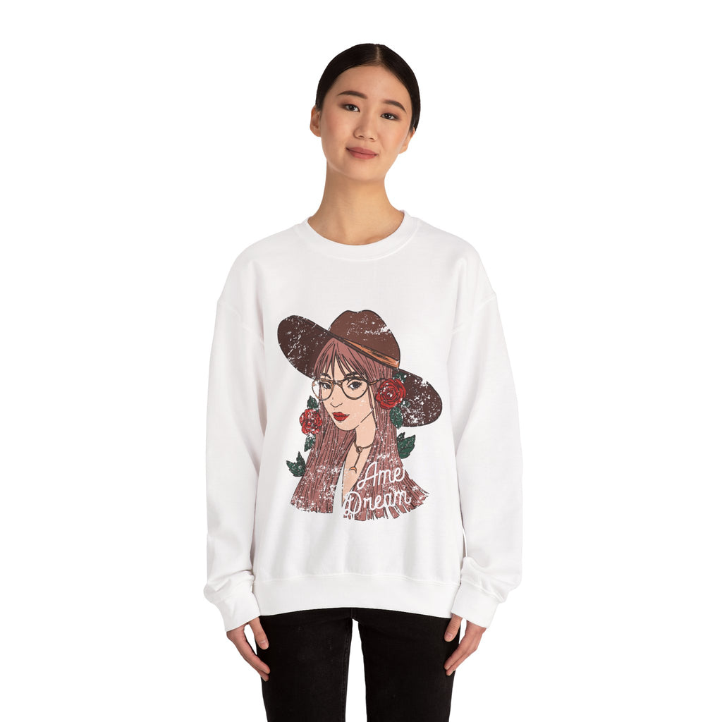 American Dream Girl Unisex Heavy Blend Crewneck Sweatshirt for Ultimate Comfort