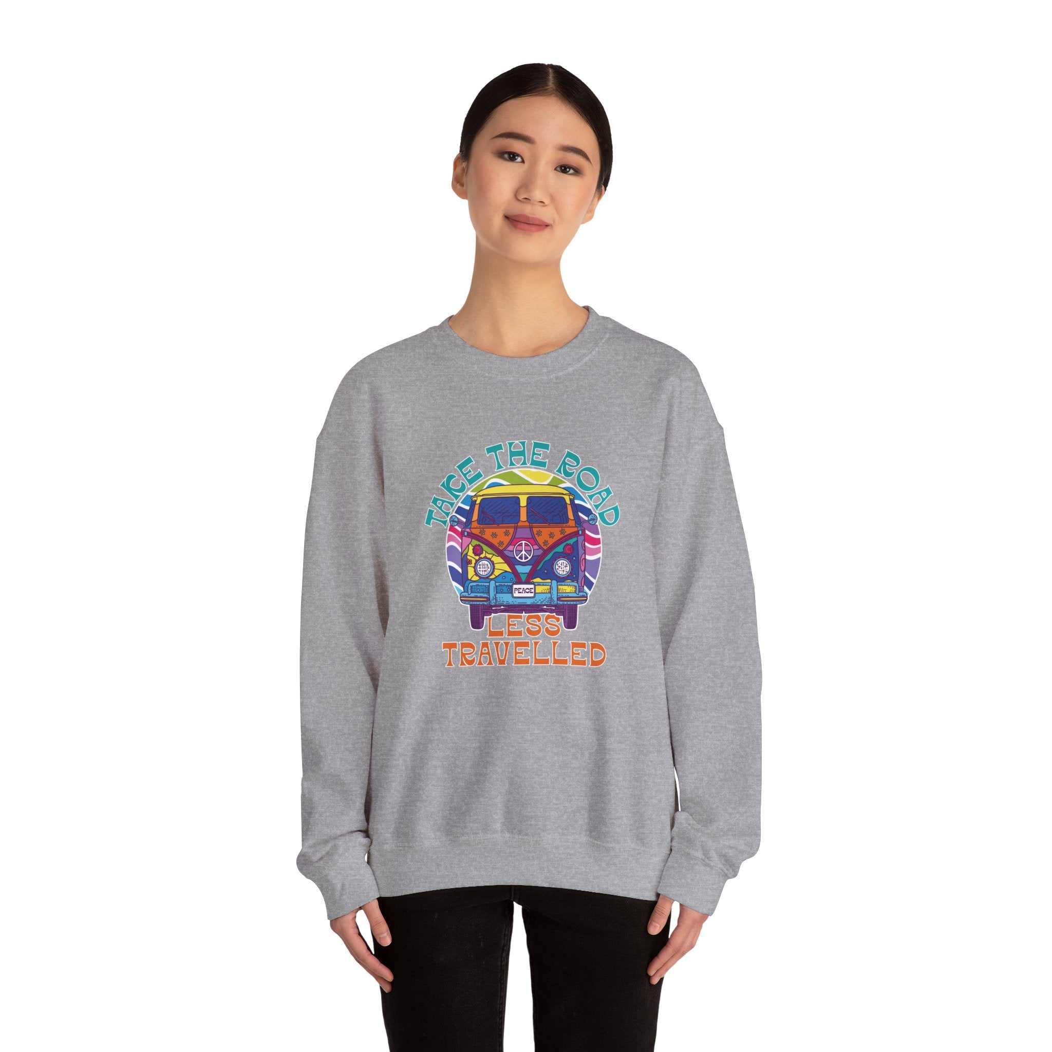Take The Road Less Travelled Unisex Heavy Blend Crewneck Sweatshirt