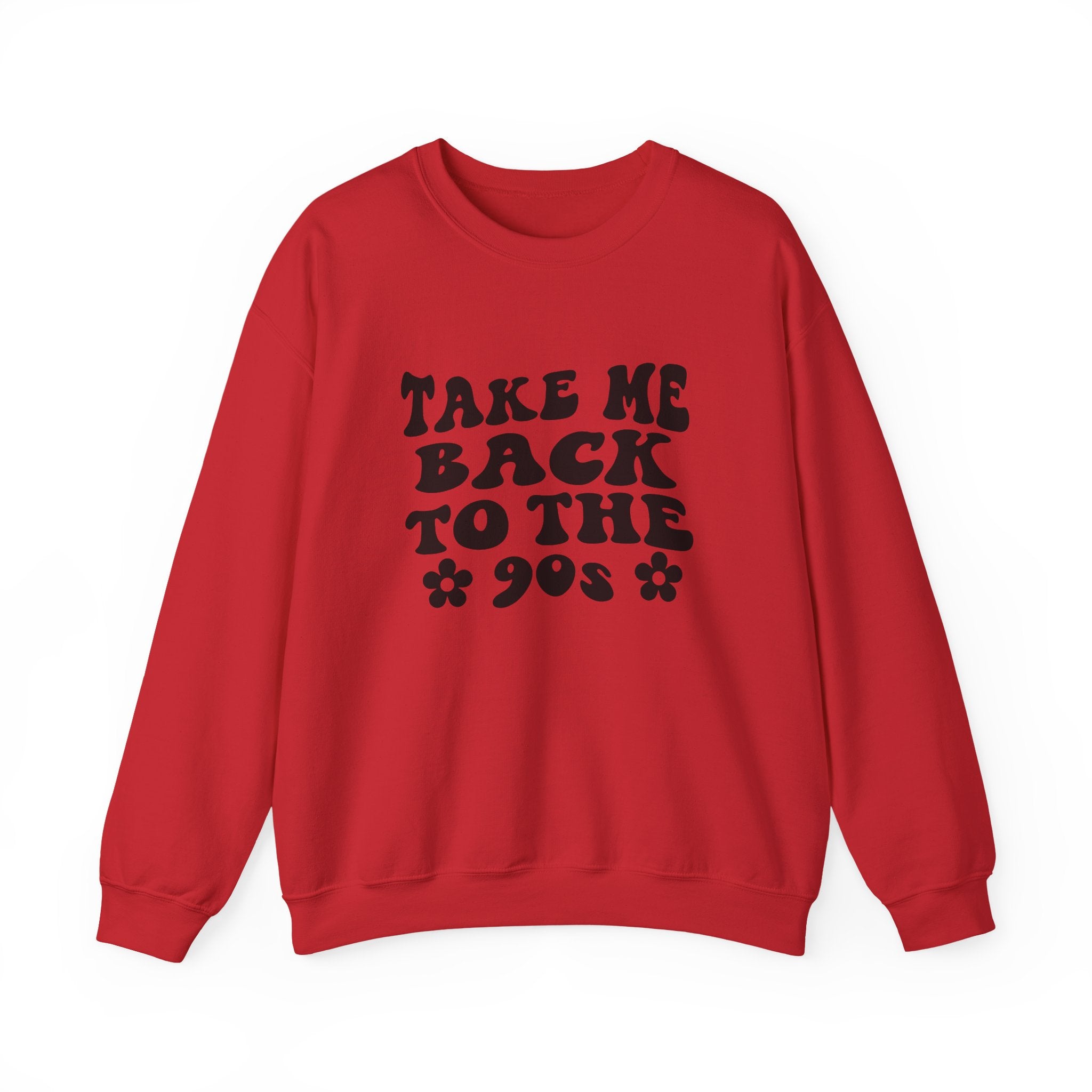 Take Me Back To The 90s Black Unisex Heavy Blend Crewneck Sweatshirt