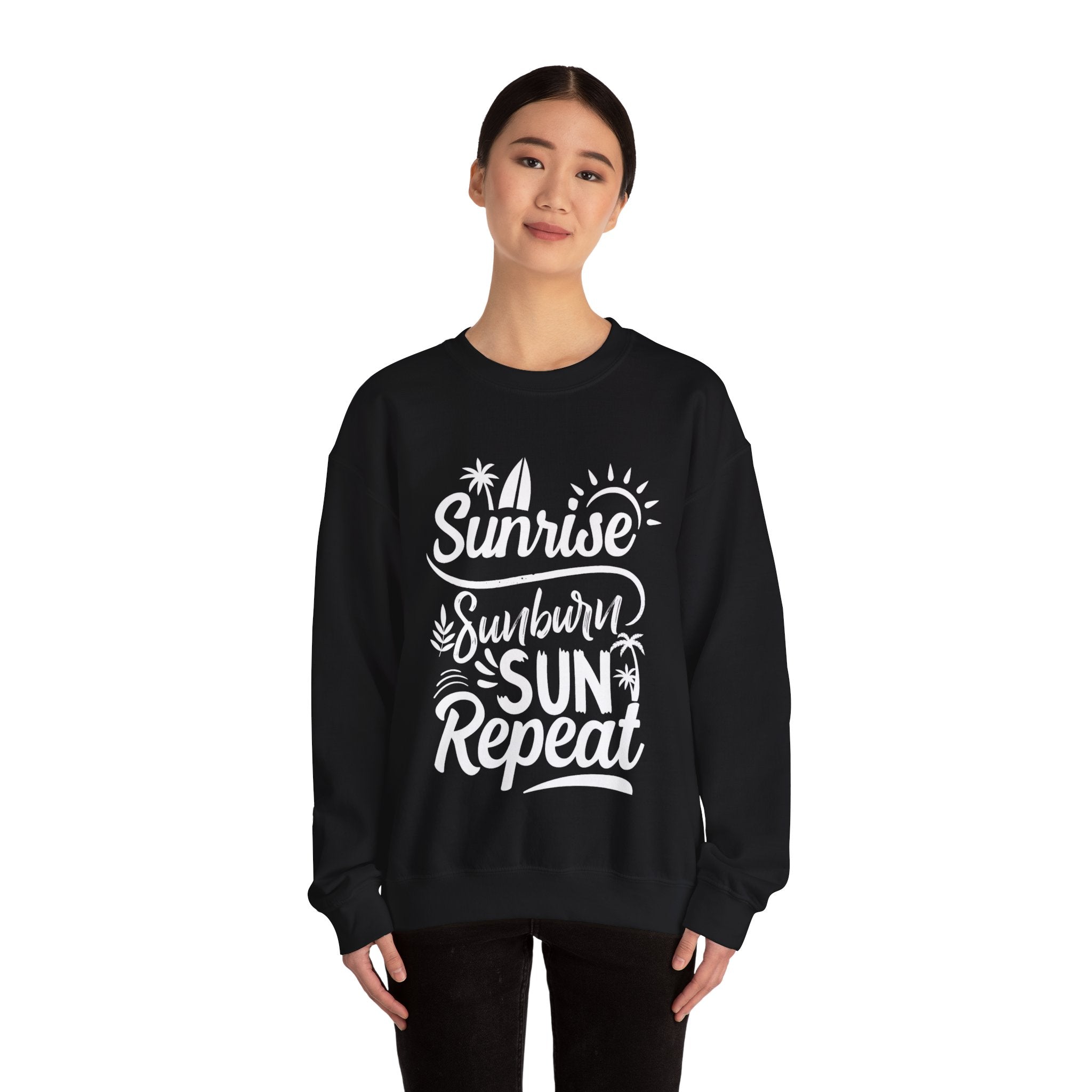 Sunrise Sunburn Sun Repeat Unisex Heavy Blend Crewneck Sweatshirt