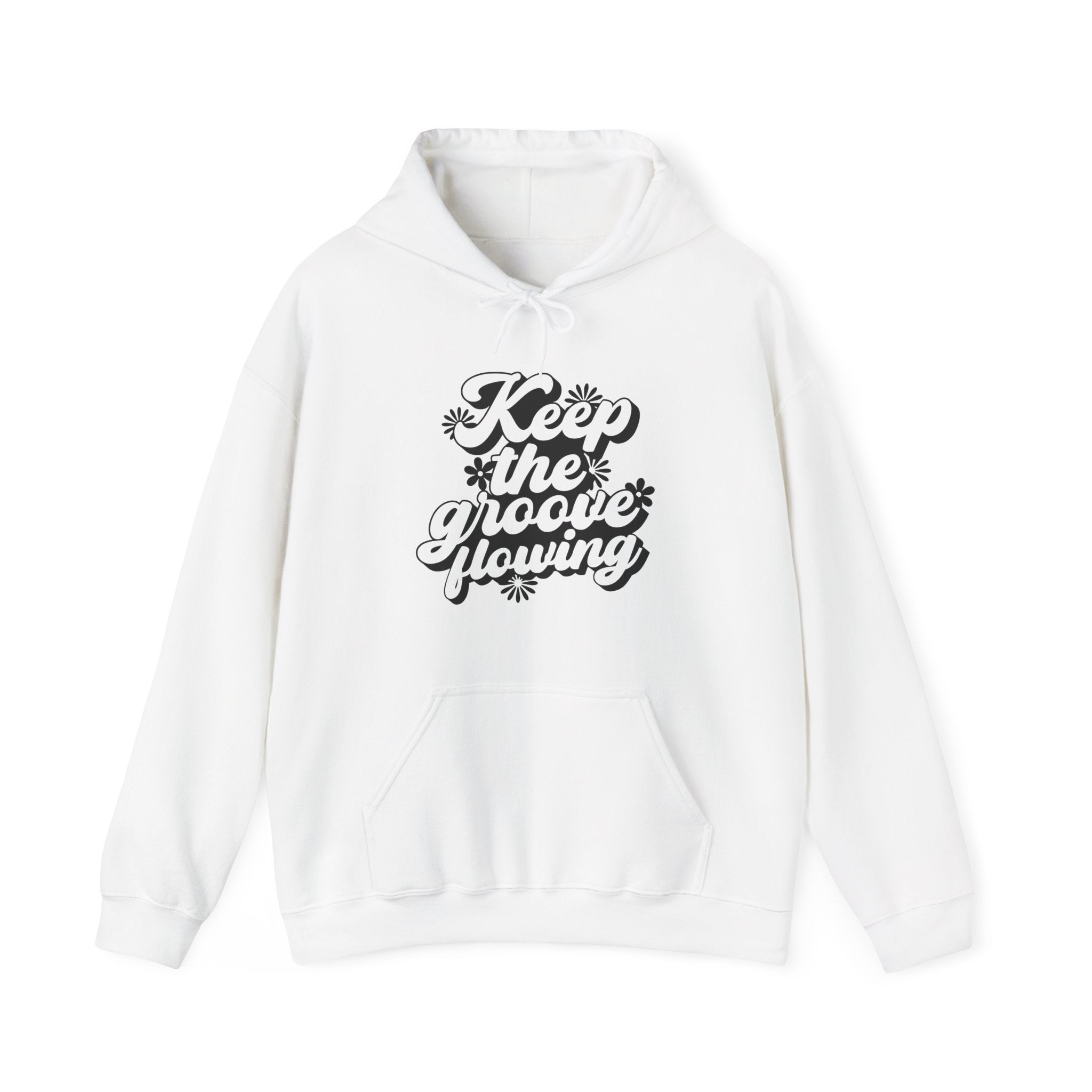 Keep The Groove Flowing Flowers Unisex Heavy Blend Hooded Sweatshirt