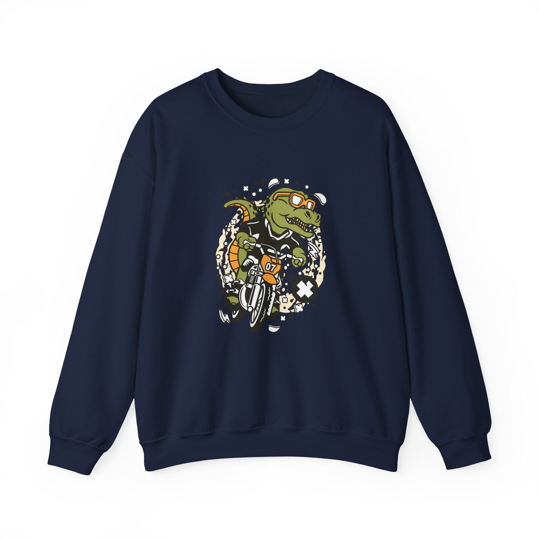 Trex Motocross Rider Unisex Heavy Blend Crewneck Sweatshirt