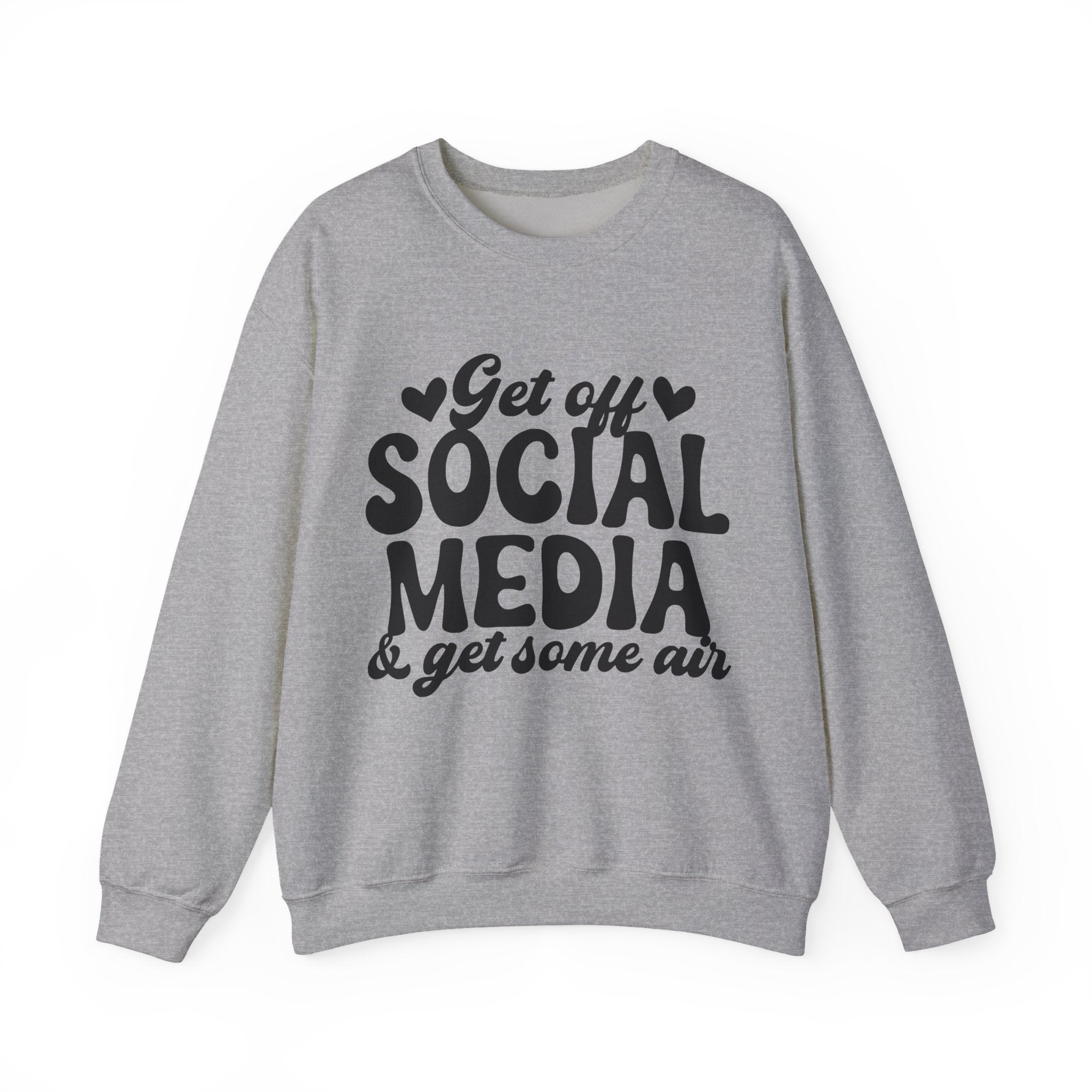 Get Off Social Media And Get Some Air Unisex Heavy Blend Crewneck Sweatshirt