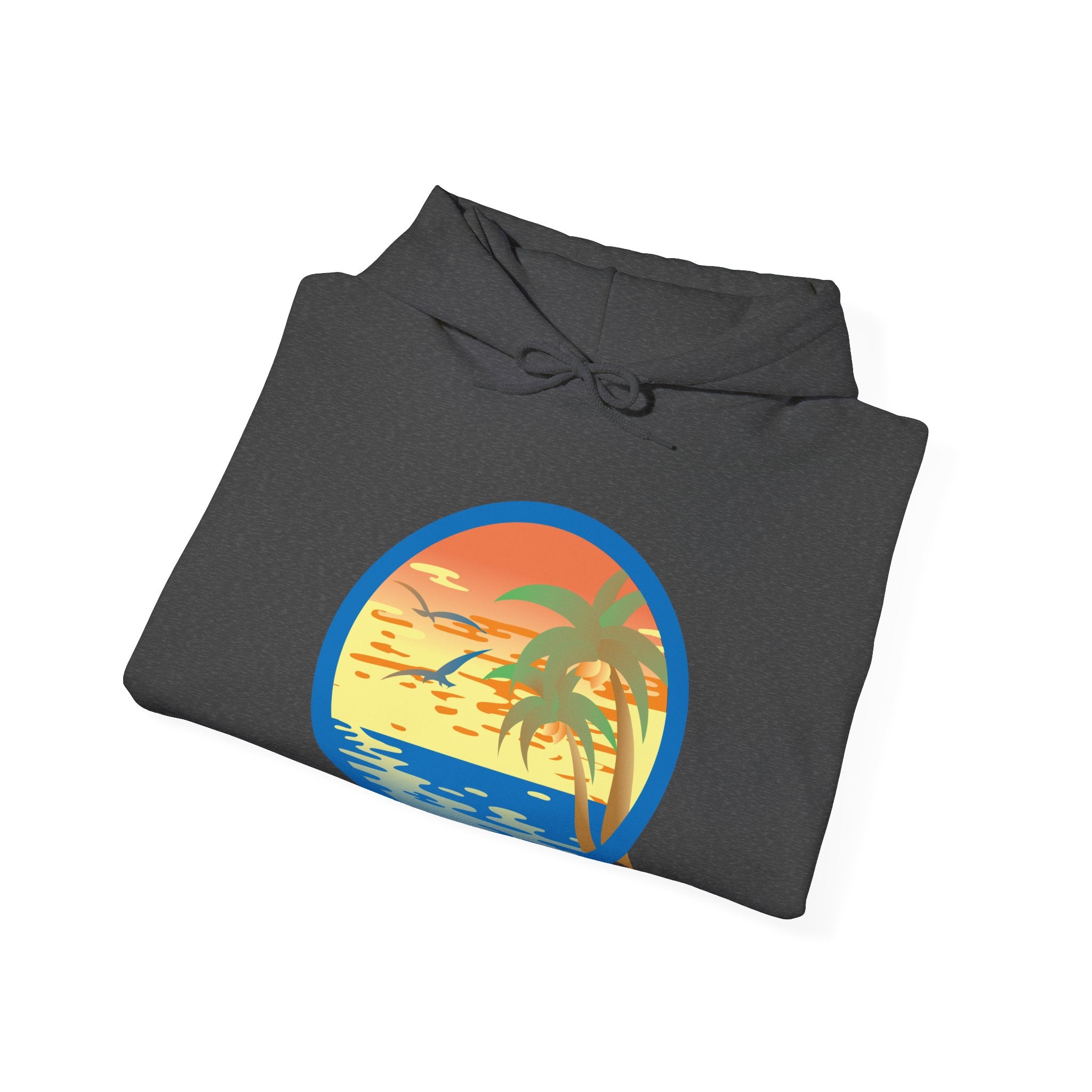 Colored Sunset Beach Unisex Heavy Blend Hooded Sweatshirt