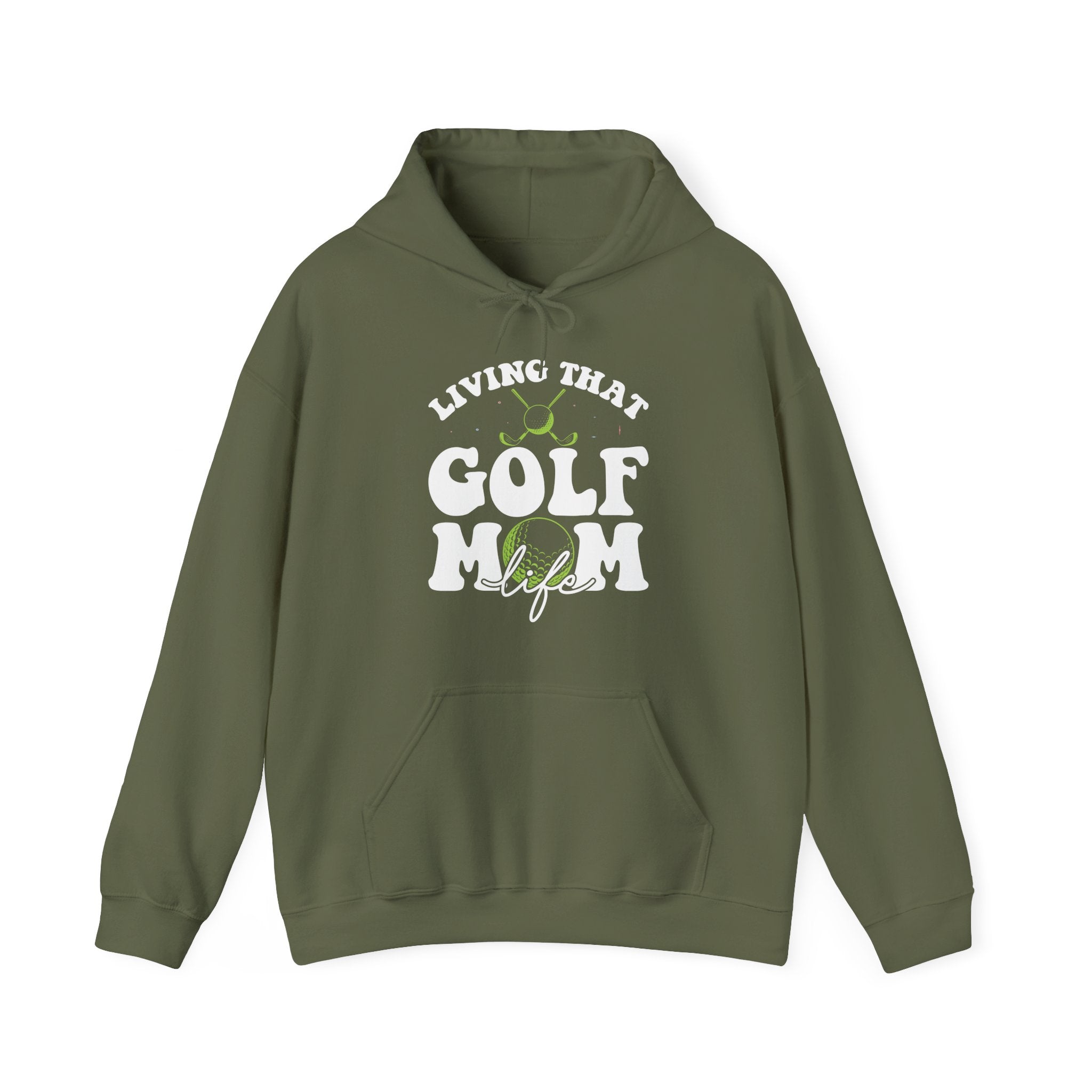 Living That Golf Mom Life Blend Unisex Heavy Hooded Sweatshirt