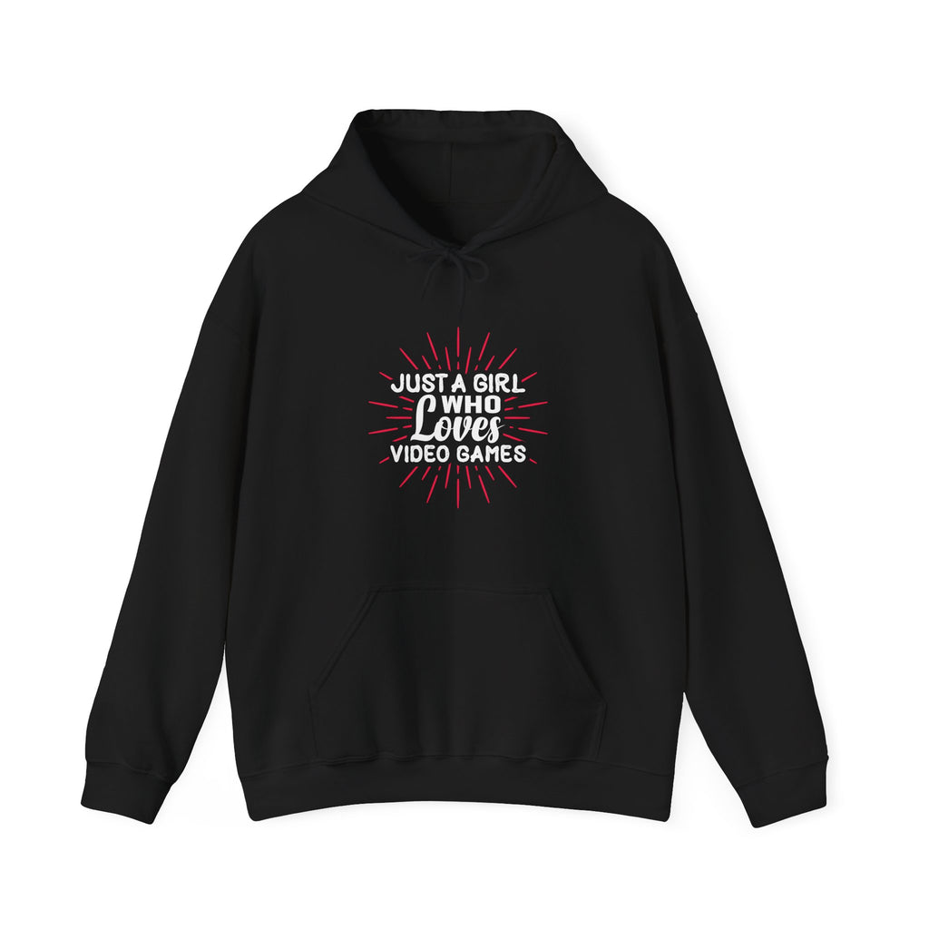 Just A Girl Who Loves Video Games Unisex Heavy Blend Hooded Sweatshirt