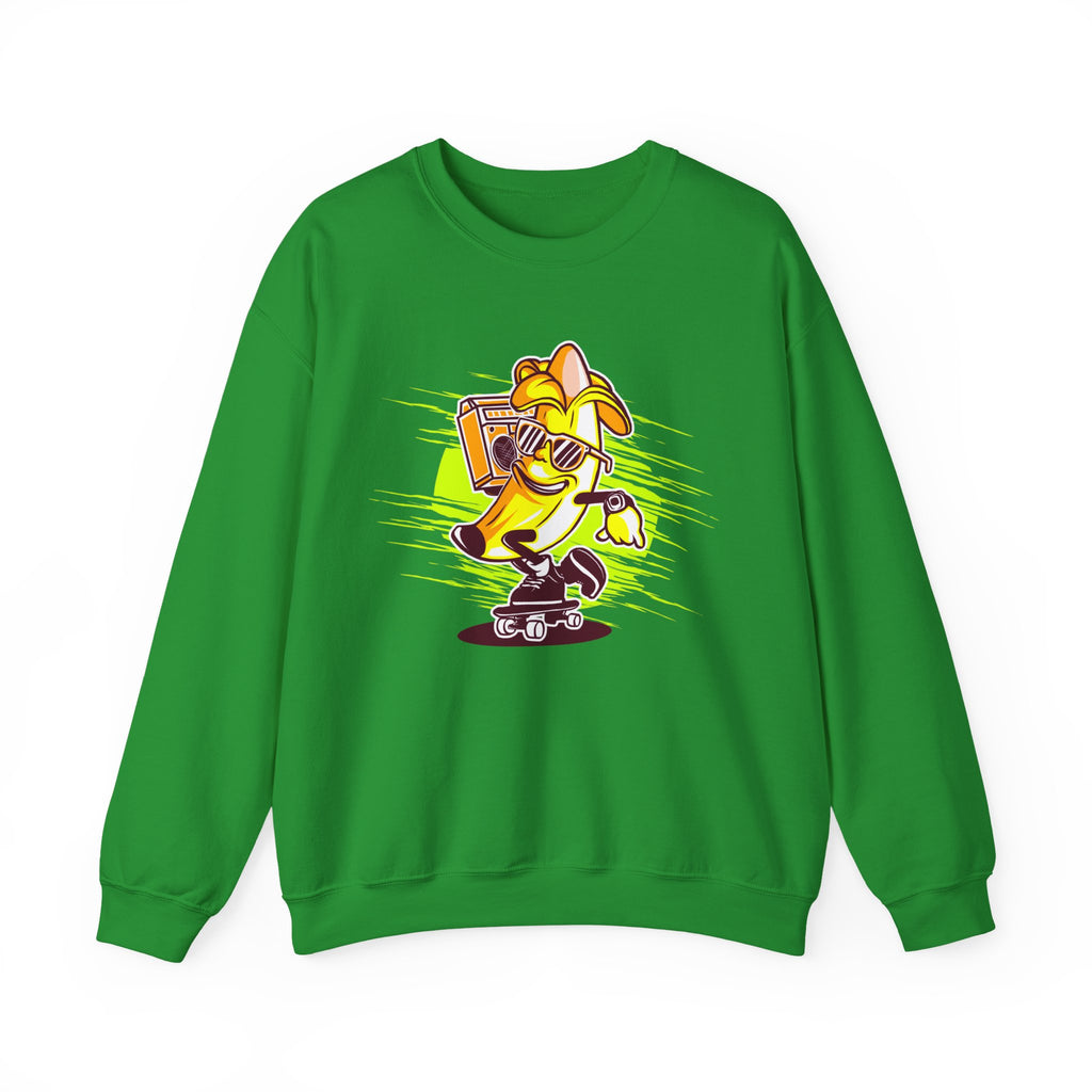 Banana Riding A Skateboard Unisex Heavy Blend Crewneck Sweatshirt