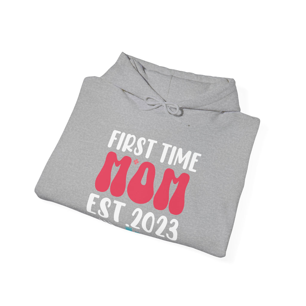 First Time Mom Established 2023 Unisex Heavy Blend Hooded Sweatshirt
