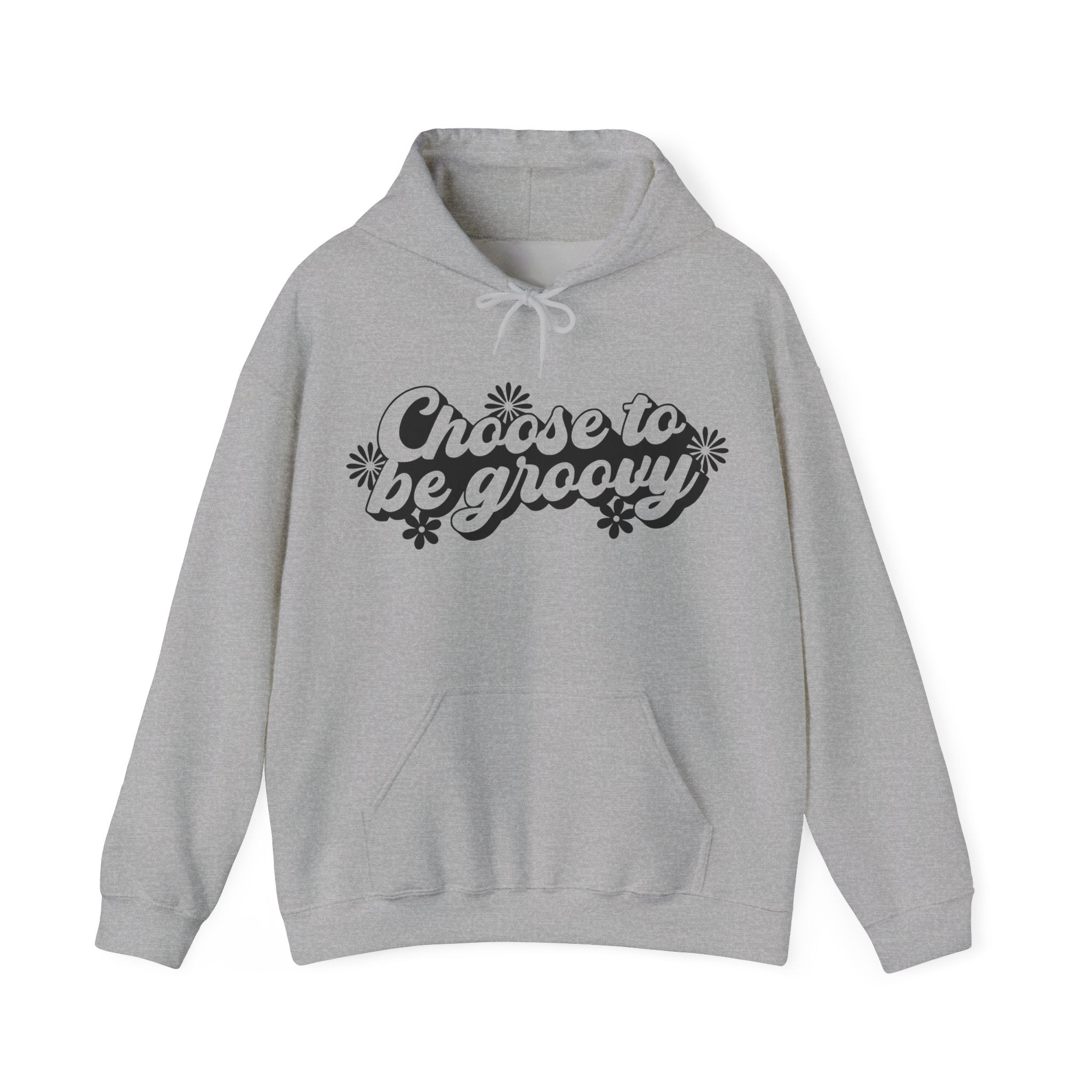 Choose To Be Groovy Flowers Unisex Heavy Blend Hooded Sweatshirt For Ultimate Comfort
