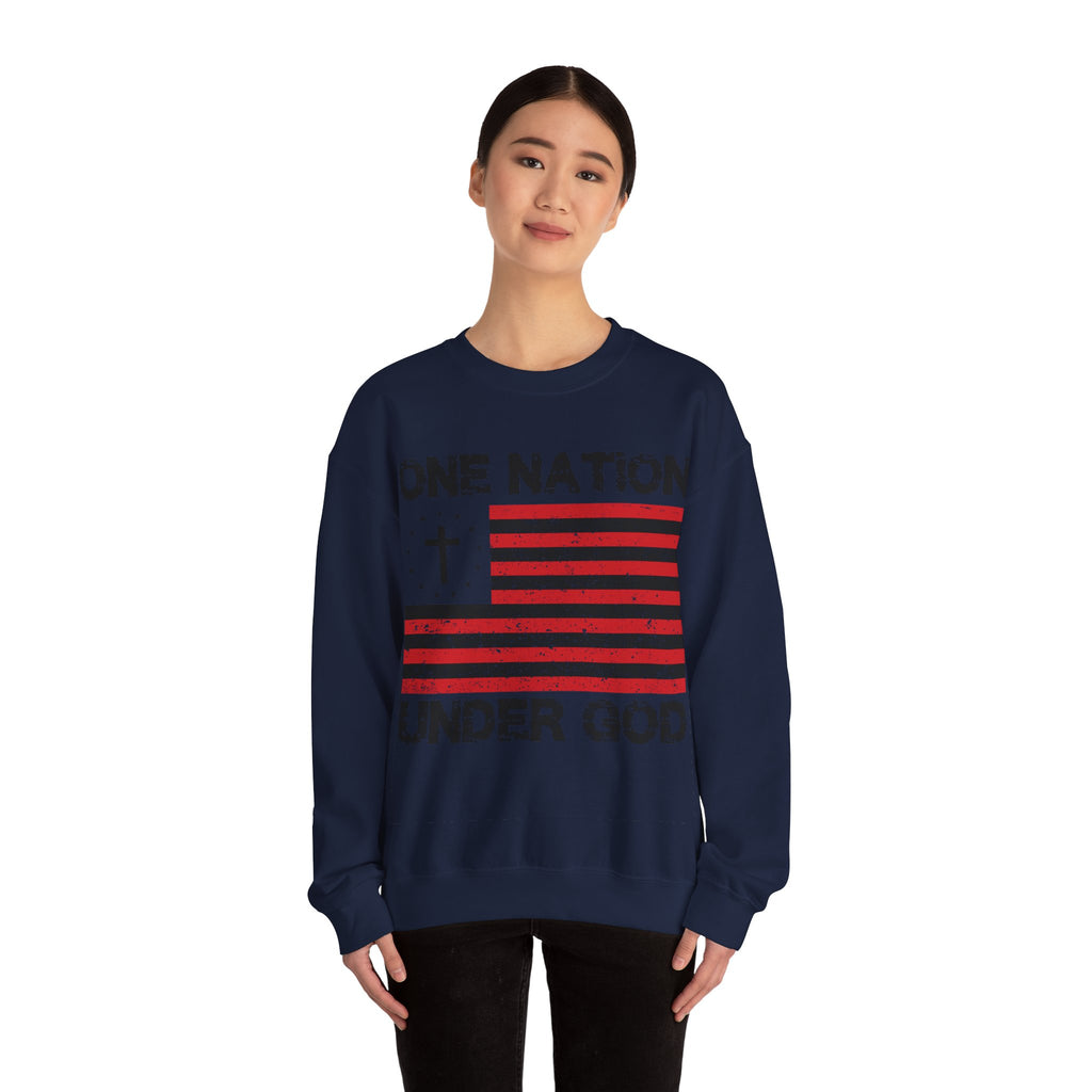 One Nation Under God Unisex Heavy Blend Crewneck Sweatshirt