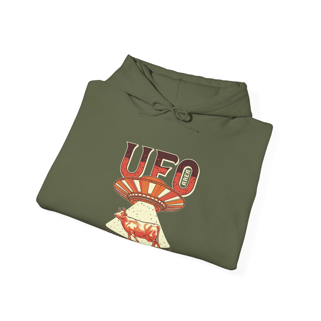 UFO Come With Me Cow Unisex Heavy Blend Hooded Sweatshirt for Ultimate Comfort