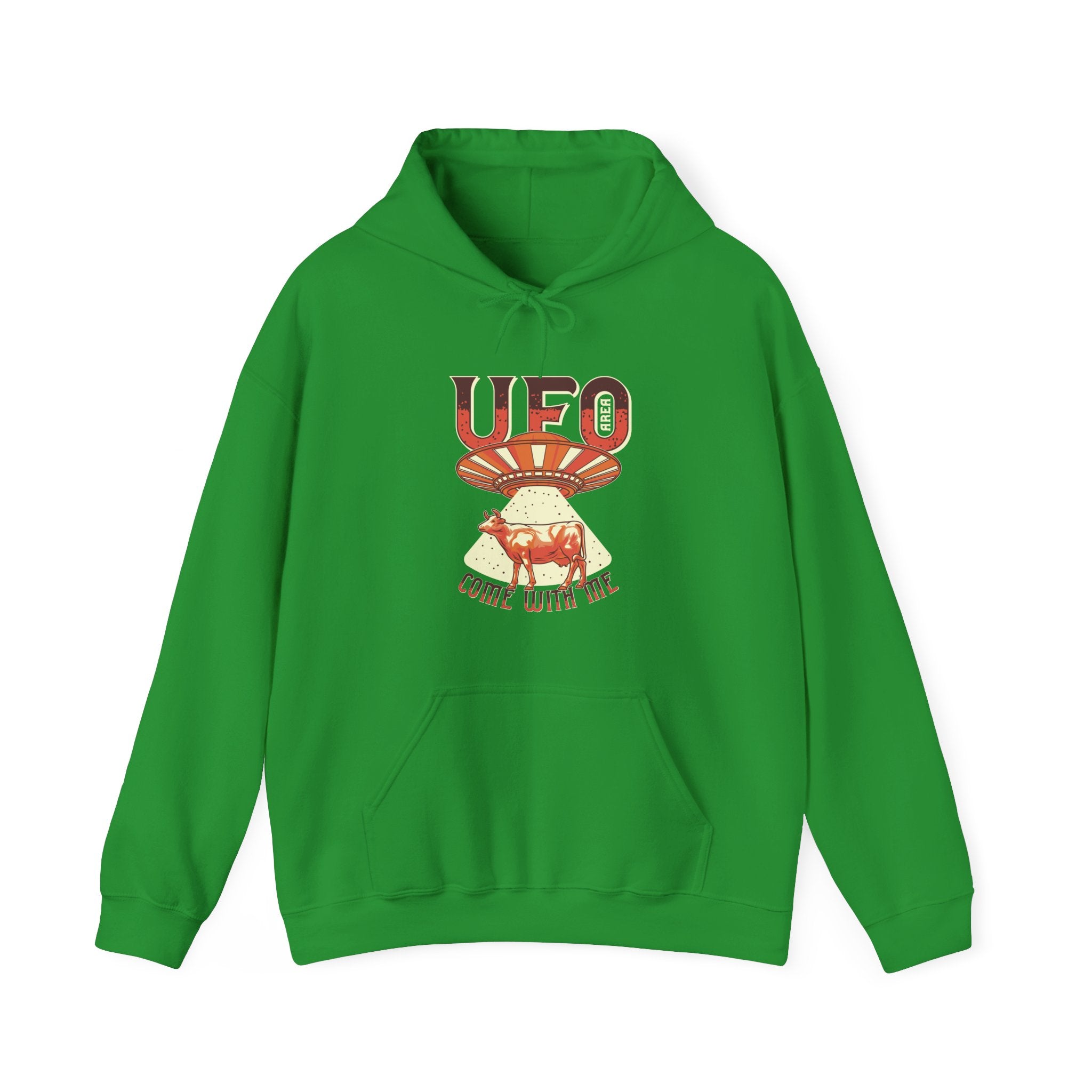 UFO Come With Me Cow Unisex Heavy Blend Hooded Sweatshirt for Ultimate Comfort