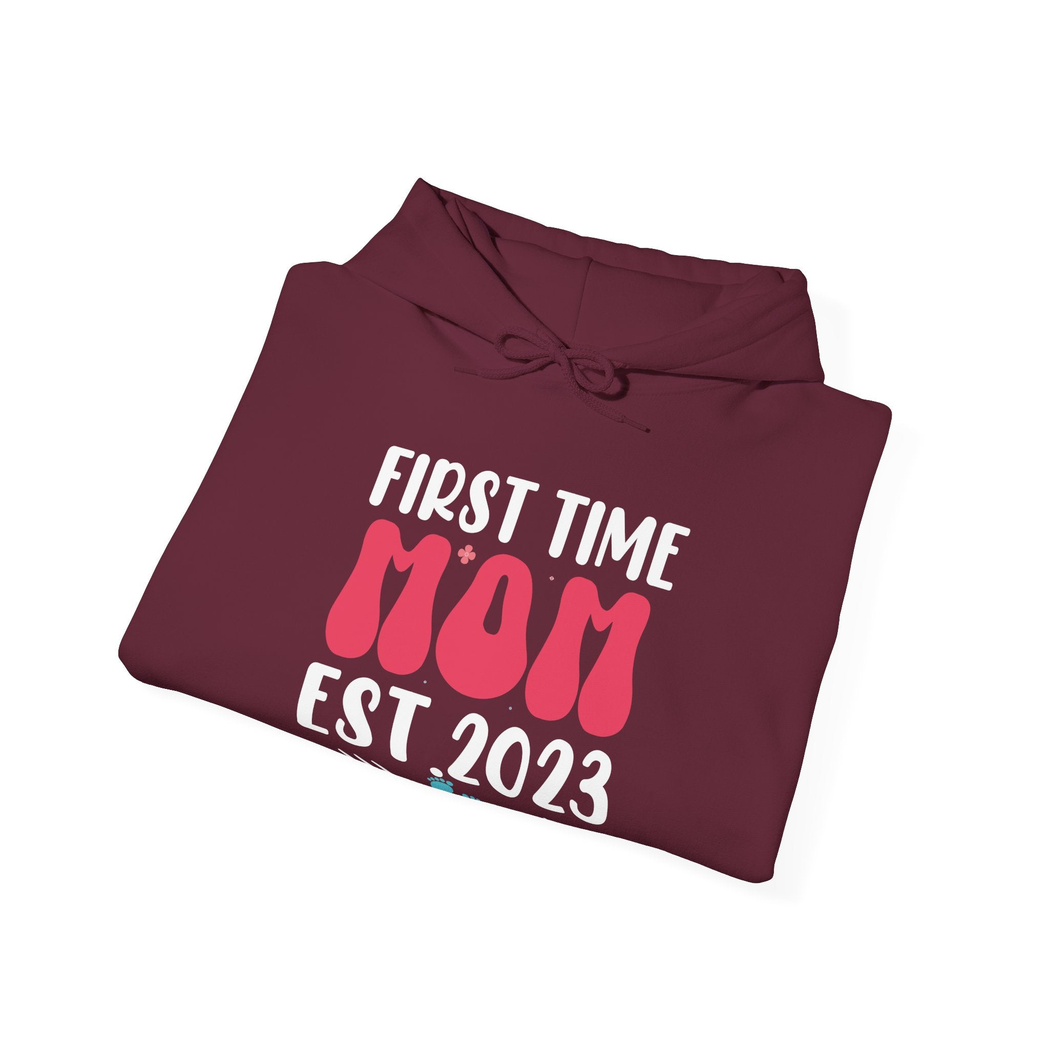 First Time Mom Established 2023 Unisex Heavy Blend Hooded Sweatshirt