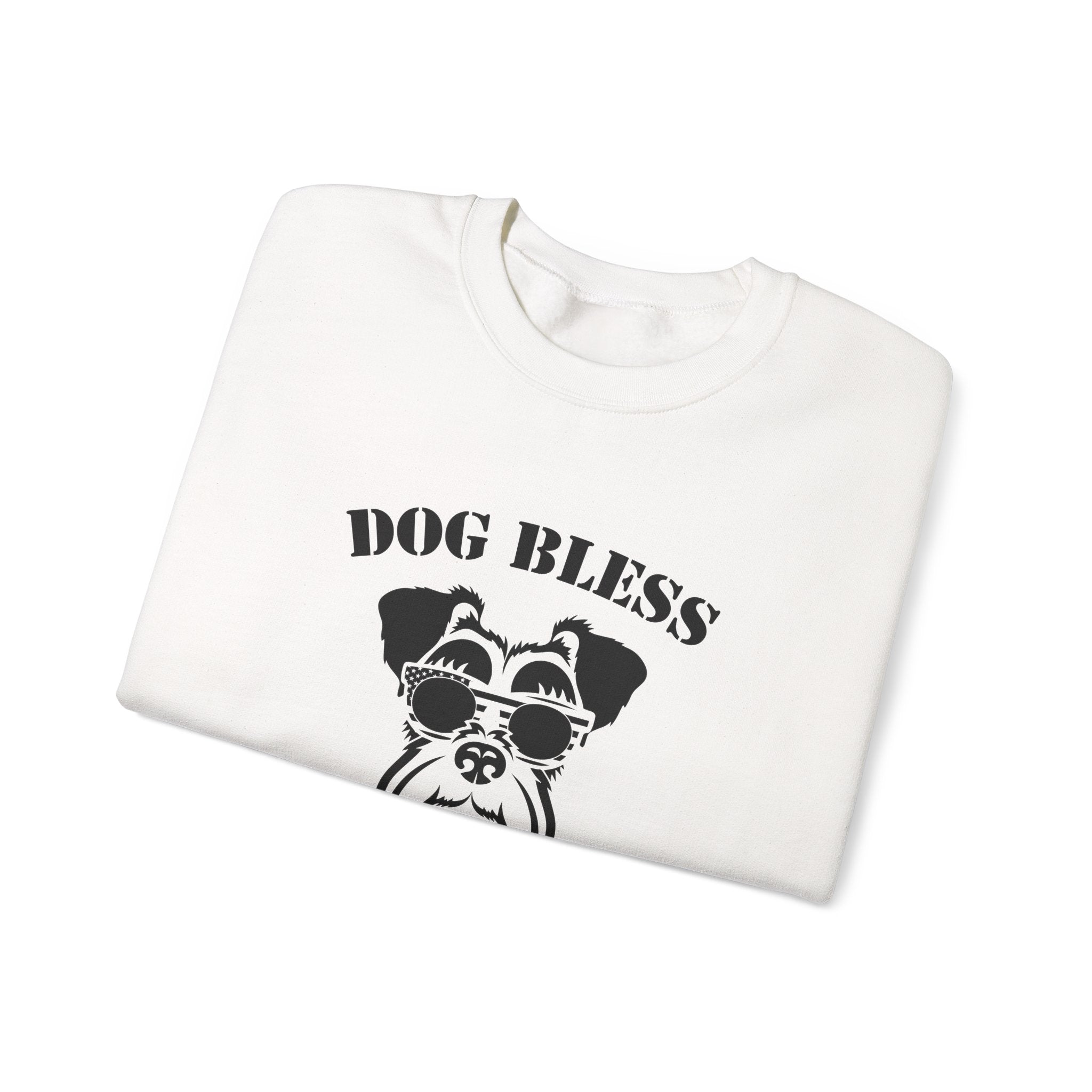 Dog Bless America Unisex Heavy Blend Crewneck Sweatshirt for Ultimate Comfort