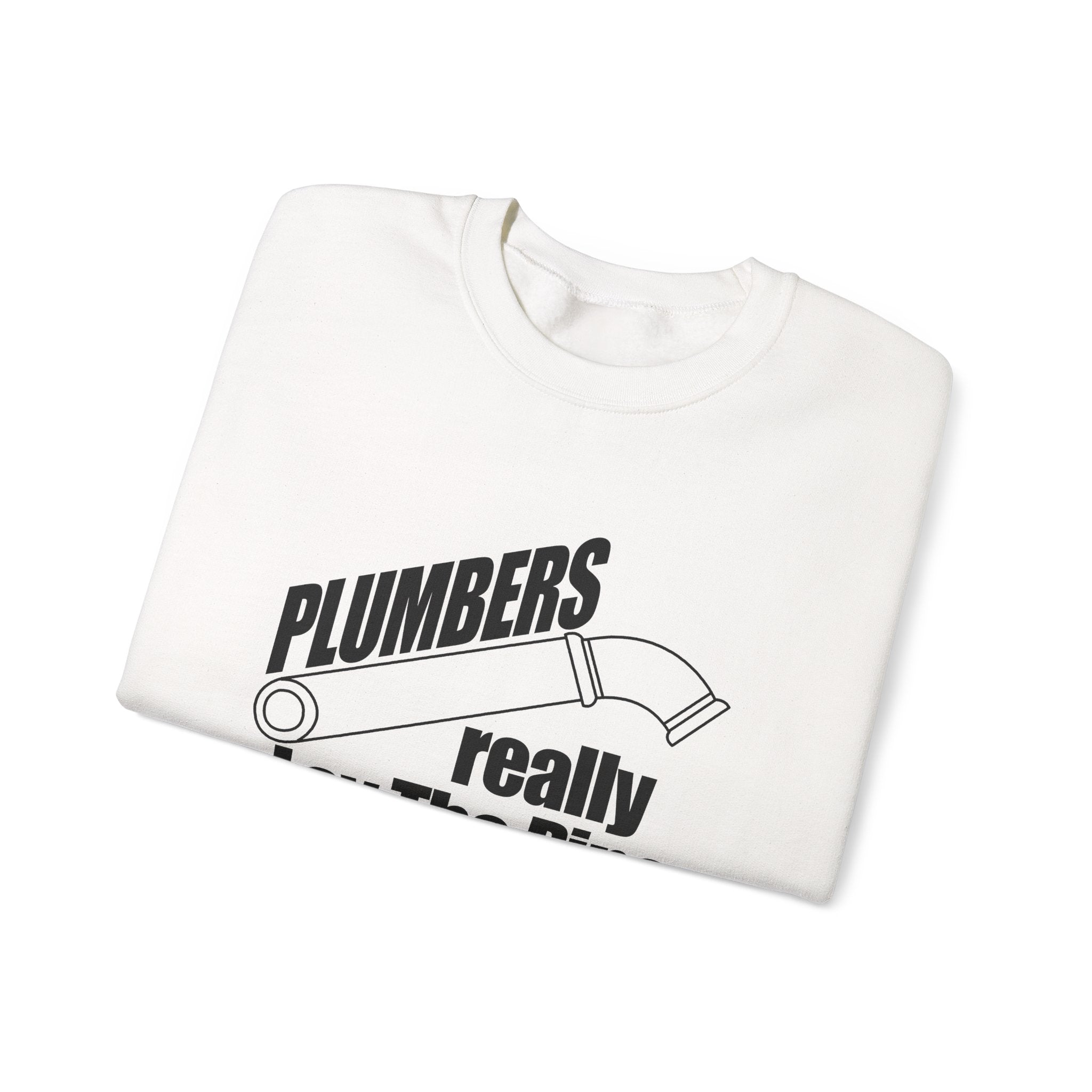 Plumbers Really Lay The Pipe Unisex Heavy Blend Crewneck Sweatshirt