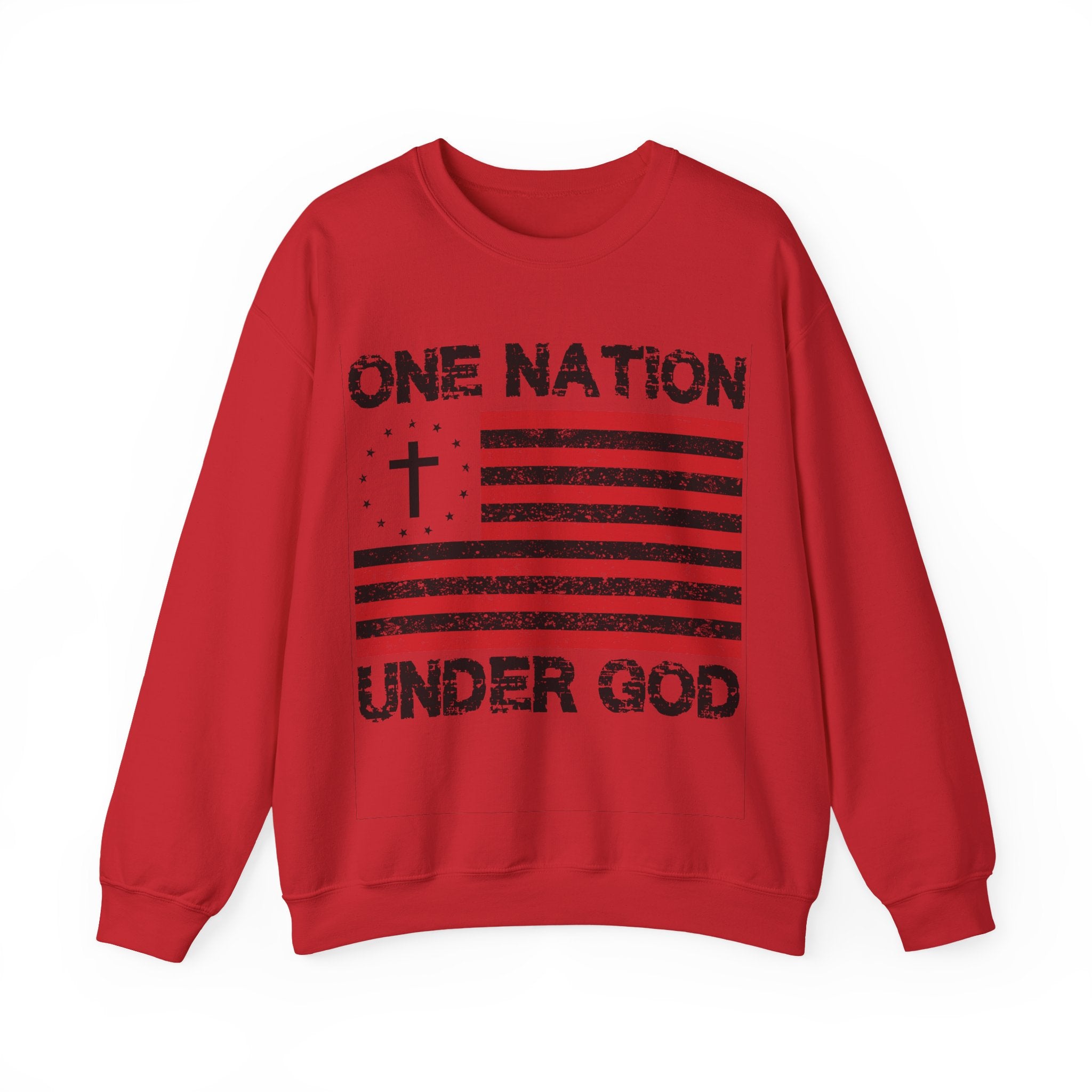 One Nation Under God Unisex Heavy Blend Crewneck Sweatshirt for Ultimate Comfort