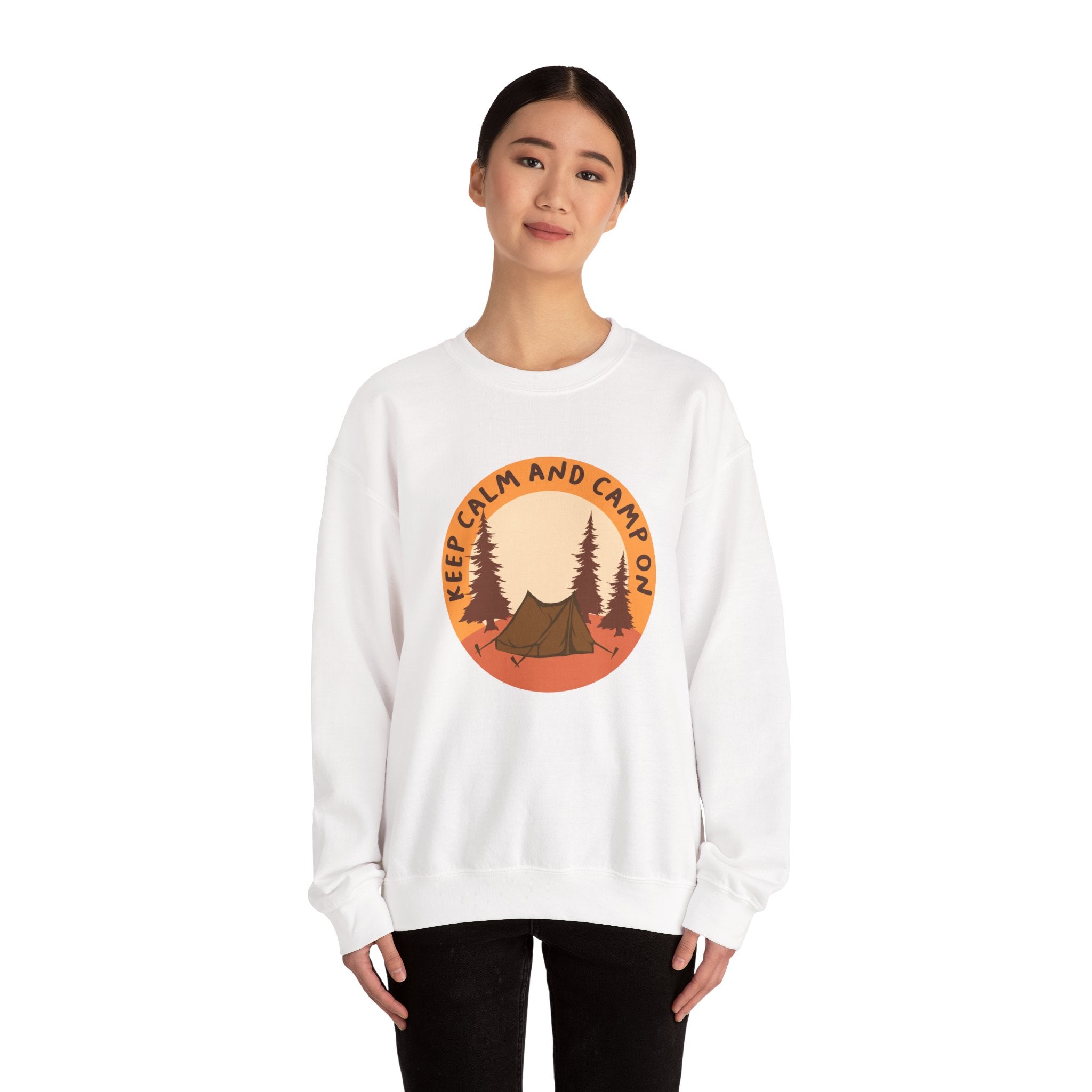 Keep Calm and Camp On Unisex Heavy Blend Crewneck Sweatshirt
