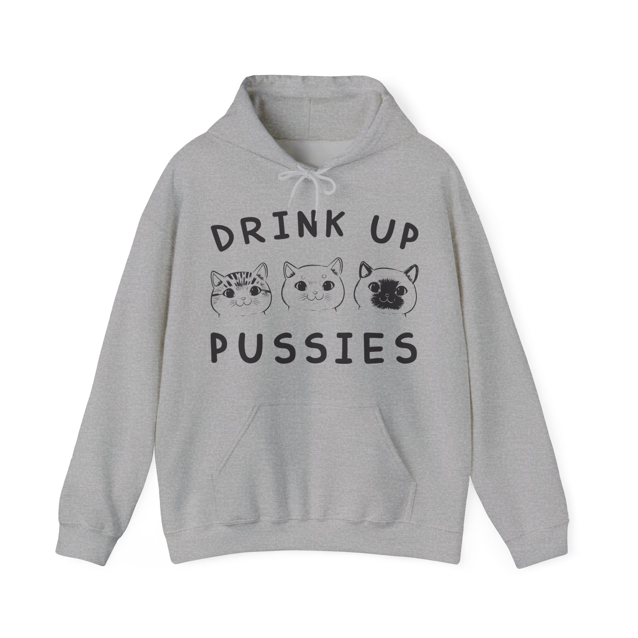 Drink Up Pussies Unisex Heavy Blend Hooded Sweatshirt for Ultimate Comfort and Style
