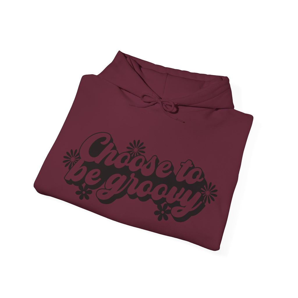 Choose To Be Groovy Flowers Unisex Heavy Blend Hooded Sweatshirt For Ultimate Comfort