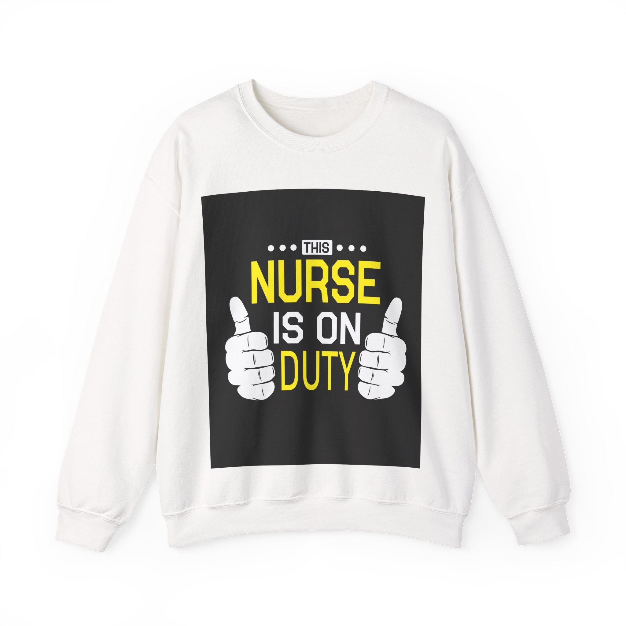 This Nurse Is On Duty Unisex Heavy Blend Crewneck Sweatshirt