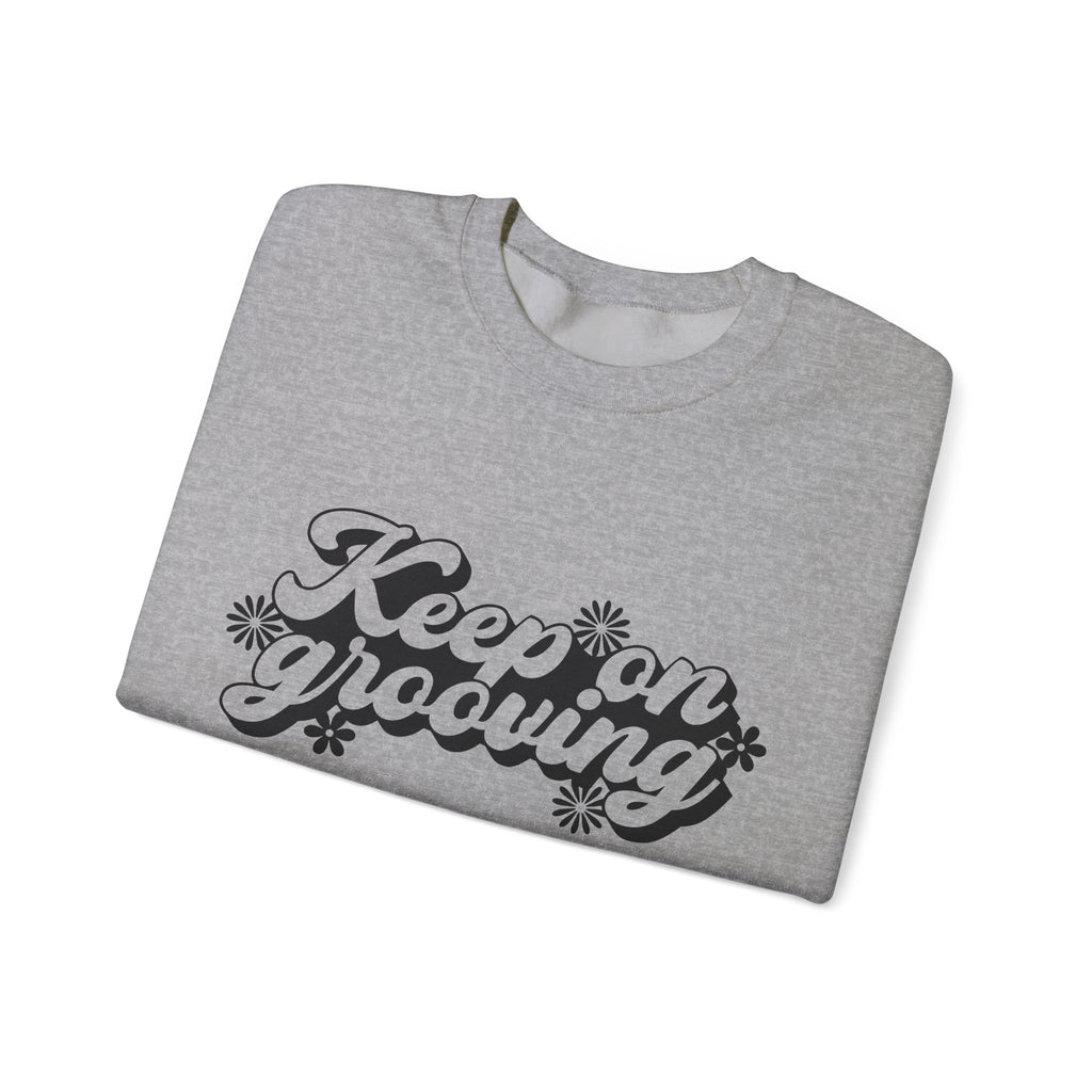 Keep On Grooving Flowers Unisex Heavy Blend Crewneck Sweatshirt
