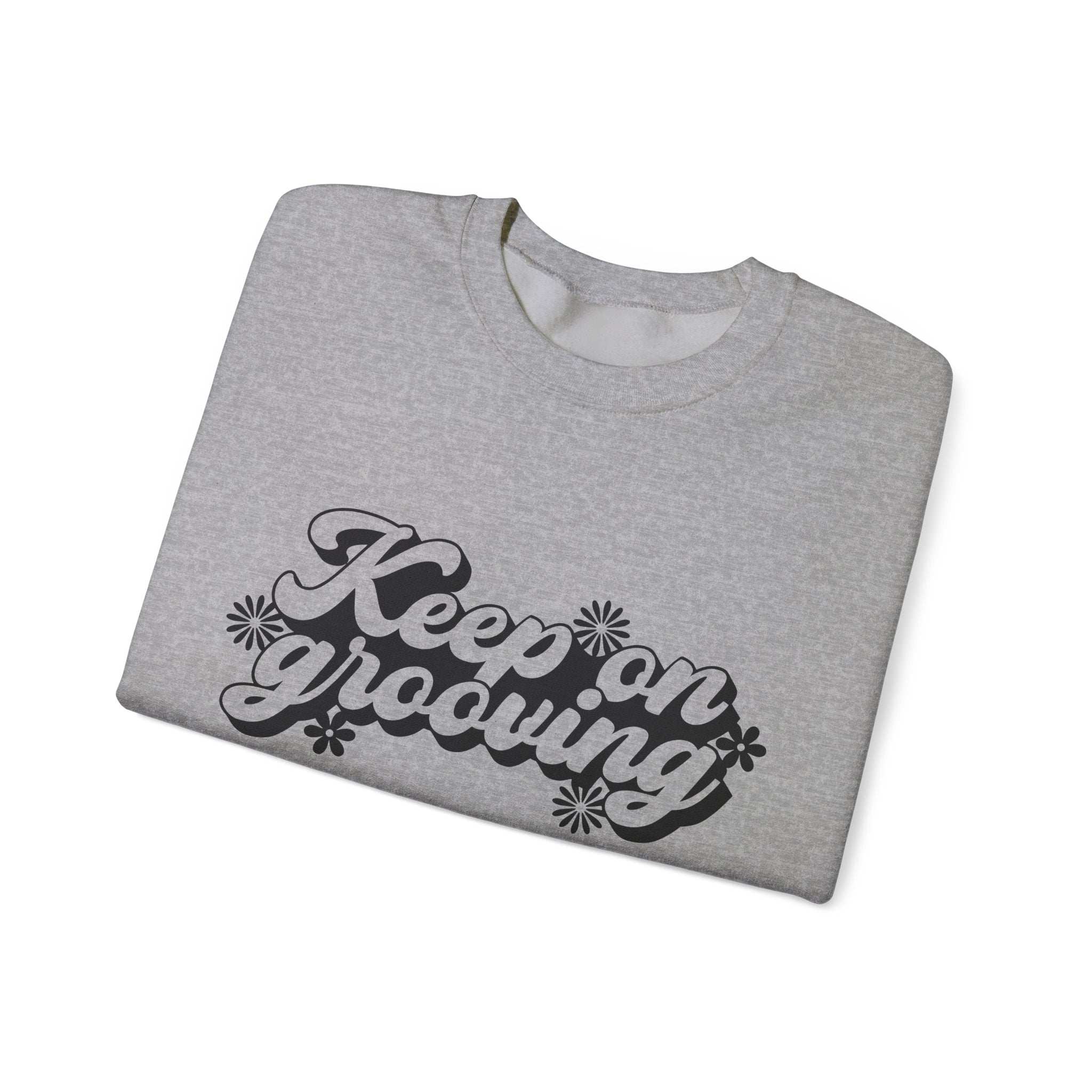 Keep On Grooving Flowers Unisex Heavy Blend Crewneck Sweatshirt