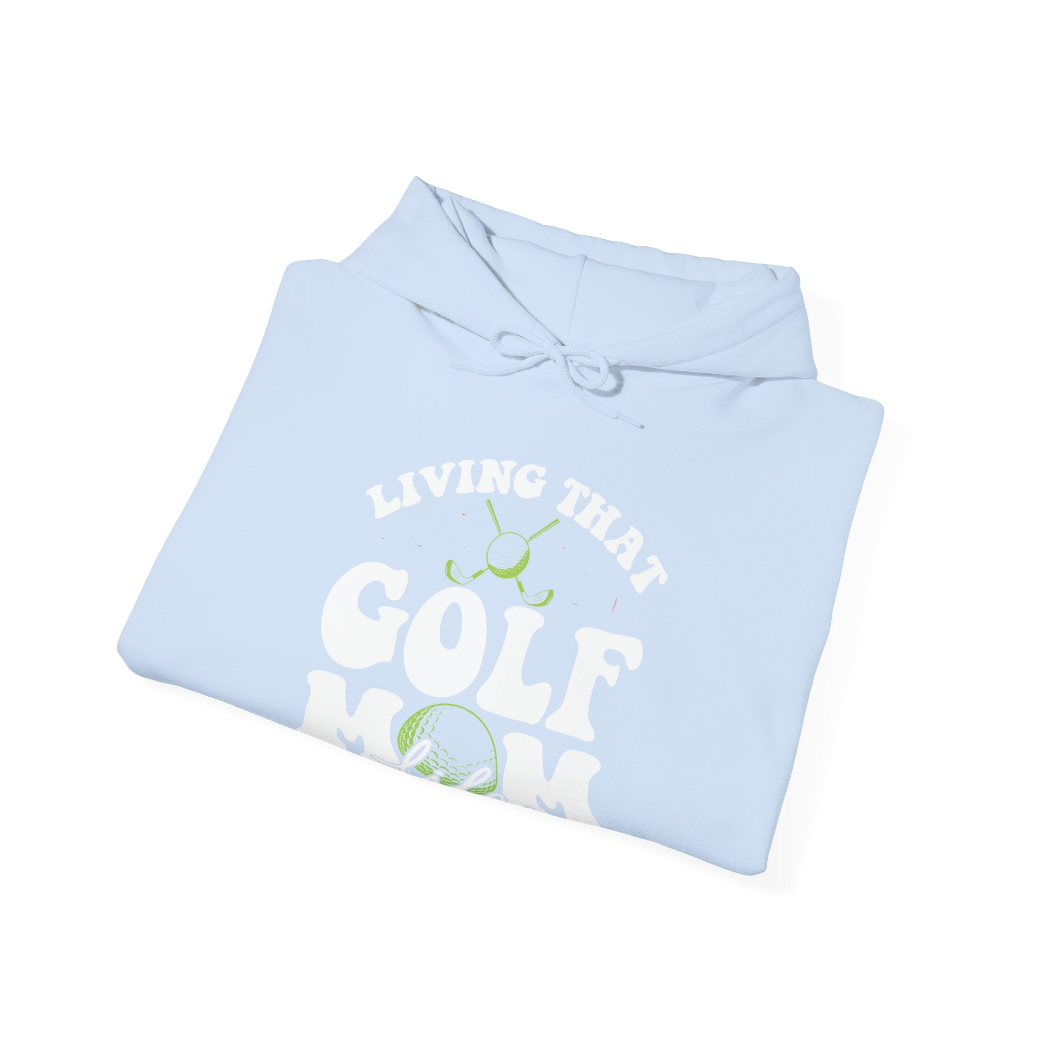 Living That Golf Mom Life Blend Unisex Heavy Hooded Sweatshirt