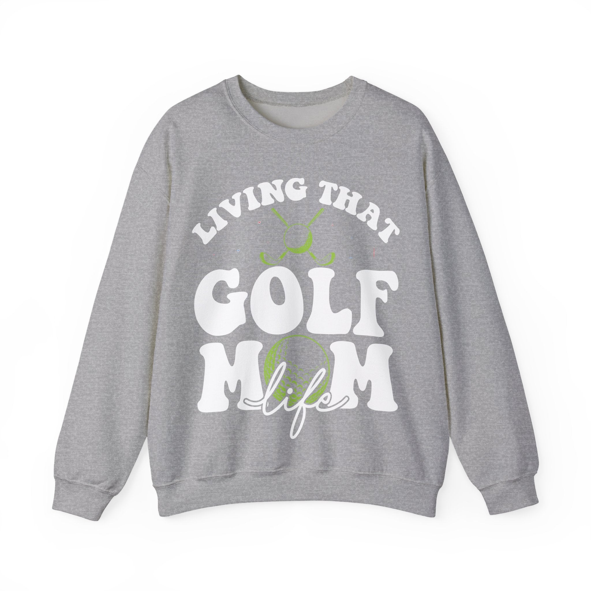 Living That Golf Mom Life Unisex Heavy Blend Crewneck Sweatshirt