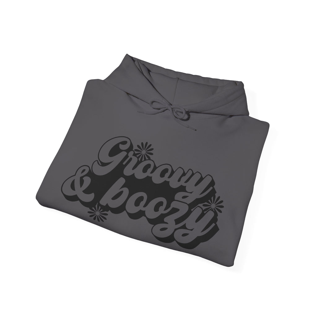 Groovy And Boozy Flowers Unisex Heavy Blend Hooded Sweatshirt
