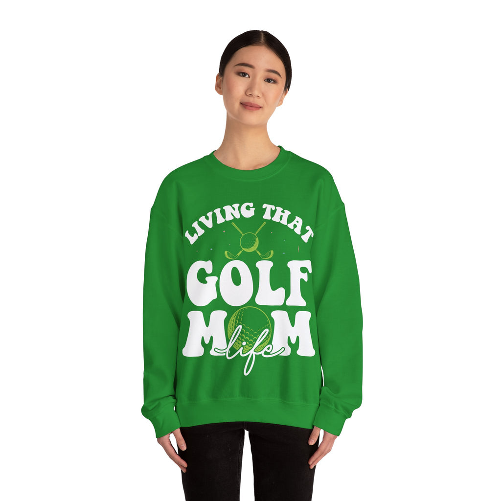 Living That Golf Mom Life Unisex Heavy Blend Crewneck Sweatshirt