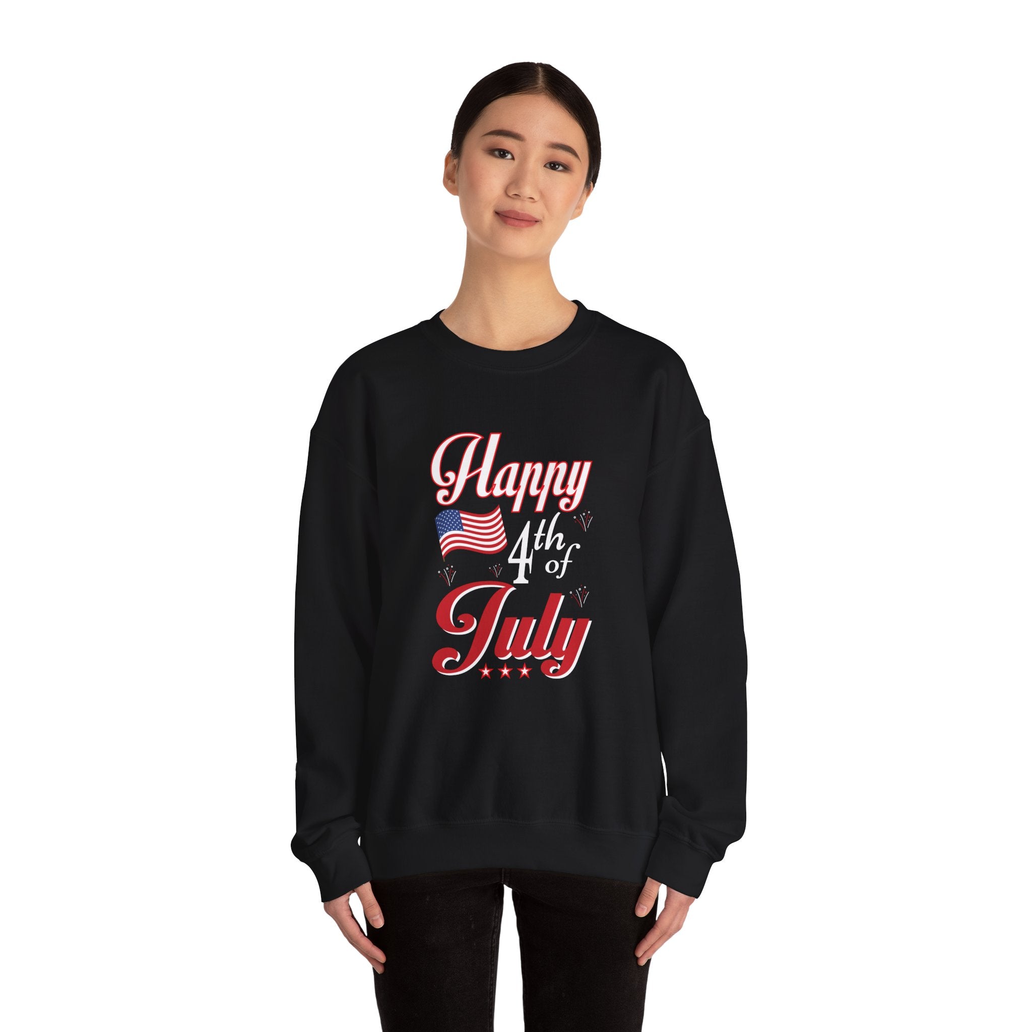 Happy 4th Of July Fireworks Unisex Heavy Blend Crewneck Sweatshirt