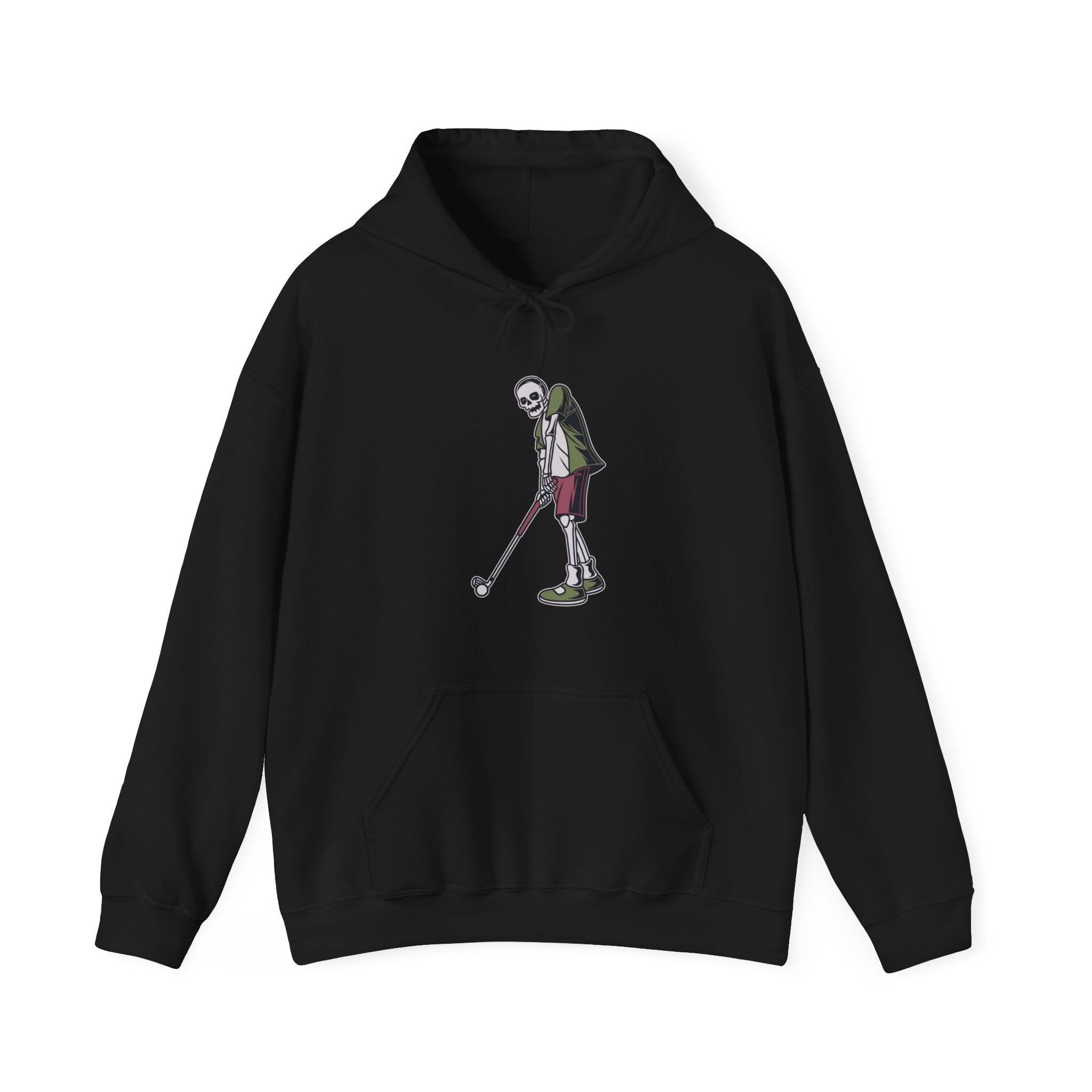 Skeleton Golfer Unisex Heavy Blend Hooded Sweatshirt for Ultimate Comfort