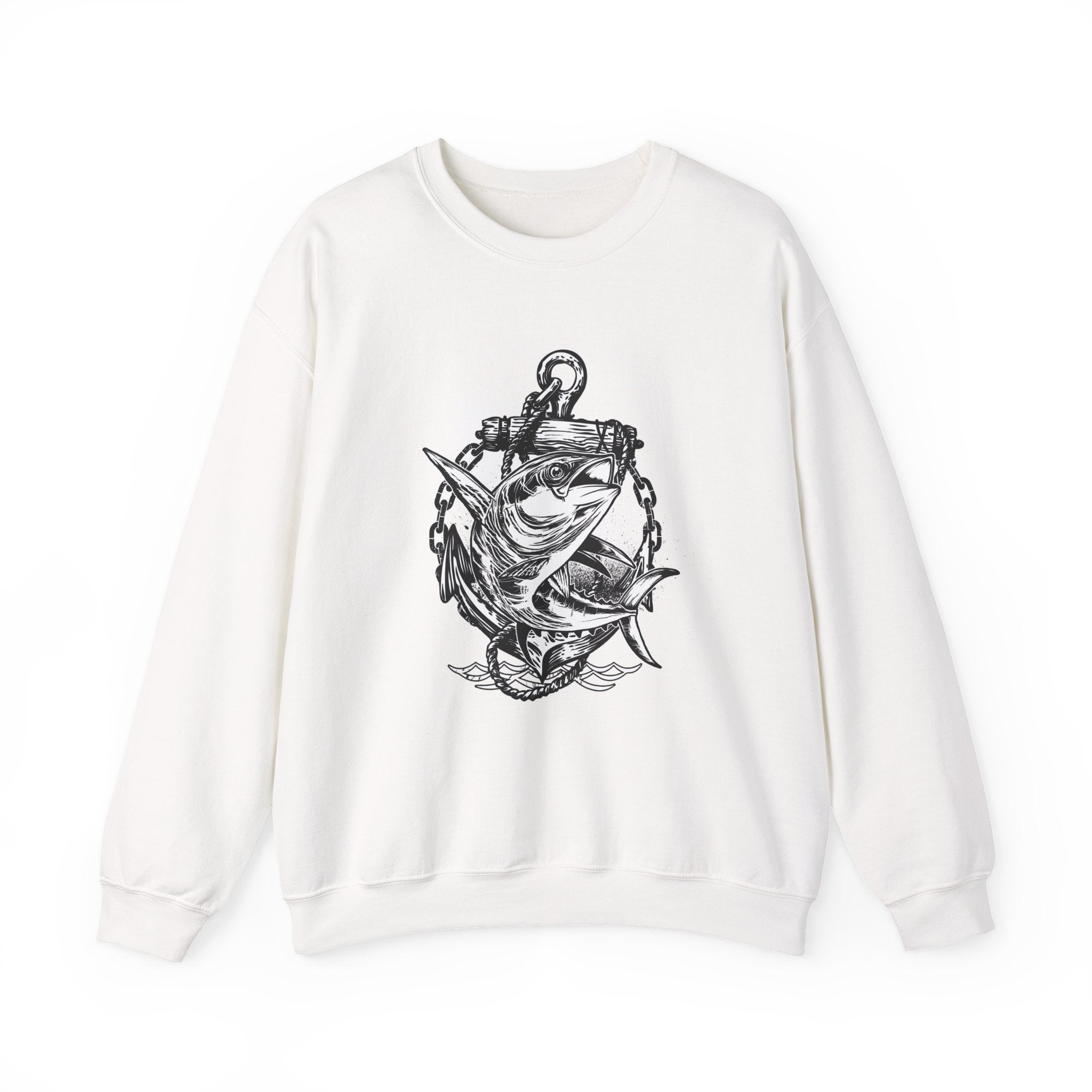 Fish And Anchor Unisex Heavy Blend Crewneck Sweatshirt For Ultimate Comfort
