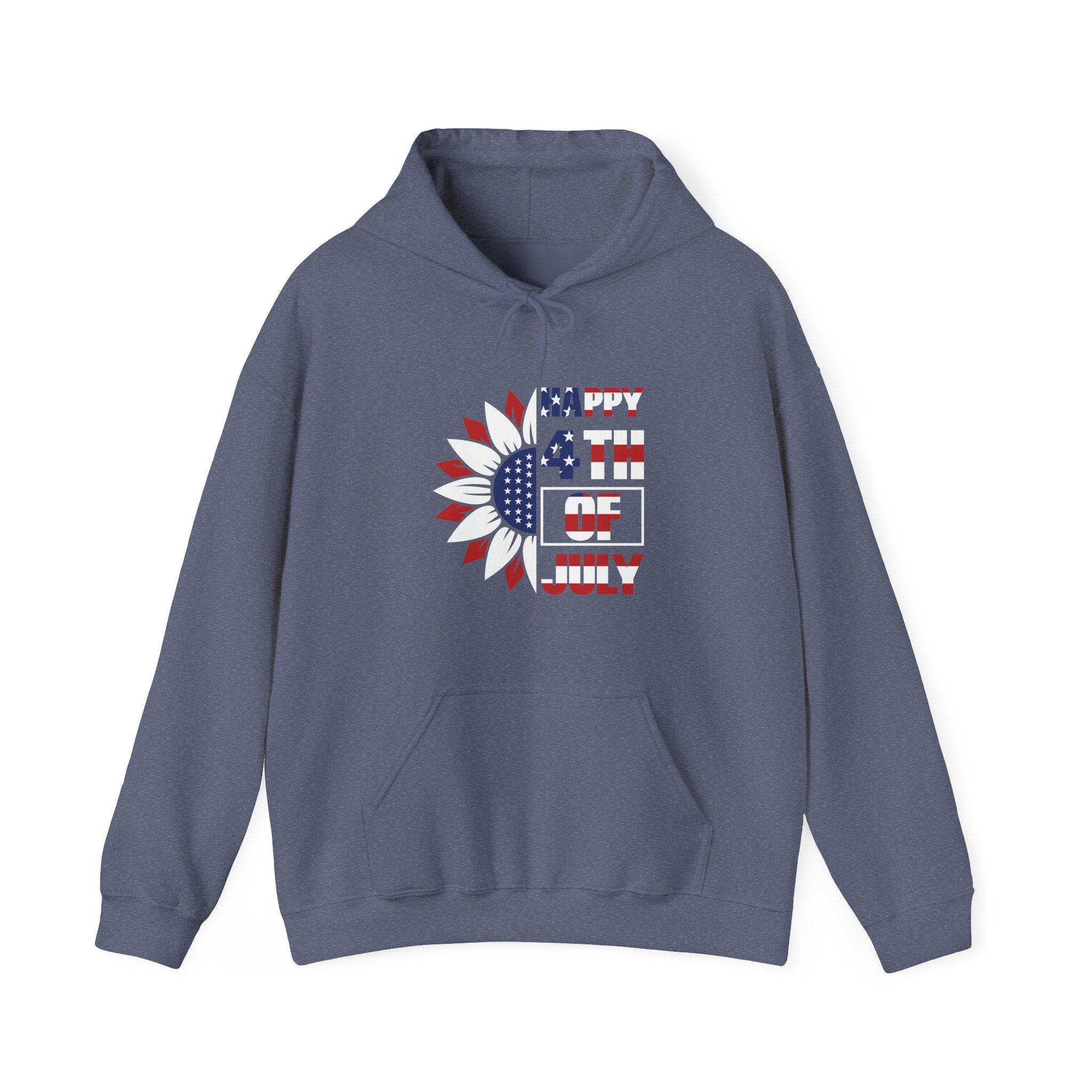 Happy 4th Of July Unisex Heavy Blend Hooded Sweatshirt With Kangaroo Pocket