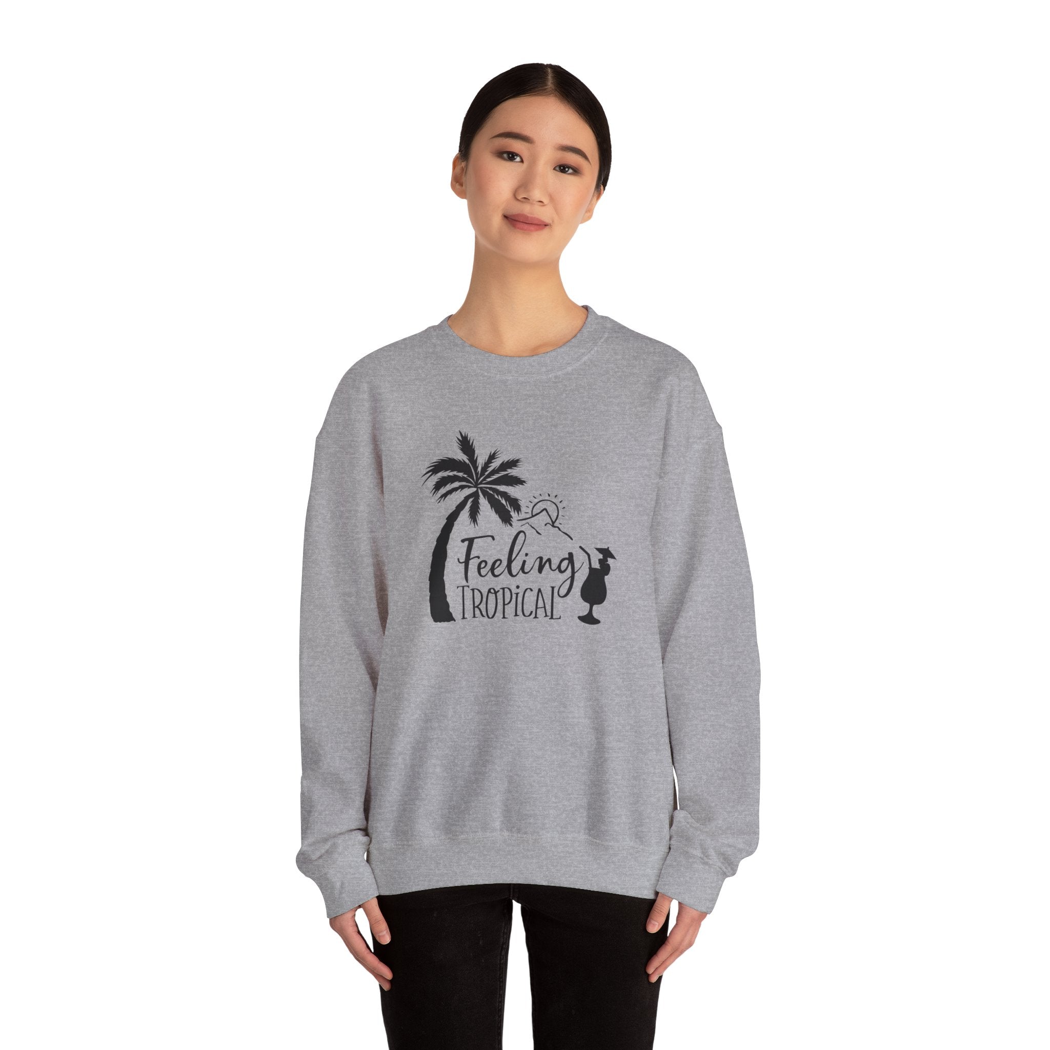 Feeling Tropical Unisex Heavy Blend Crewneck Sweatshirt for Ultimate Comfort