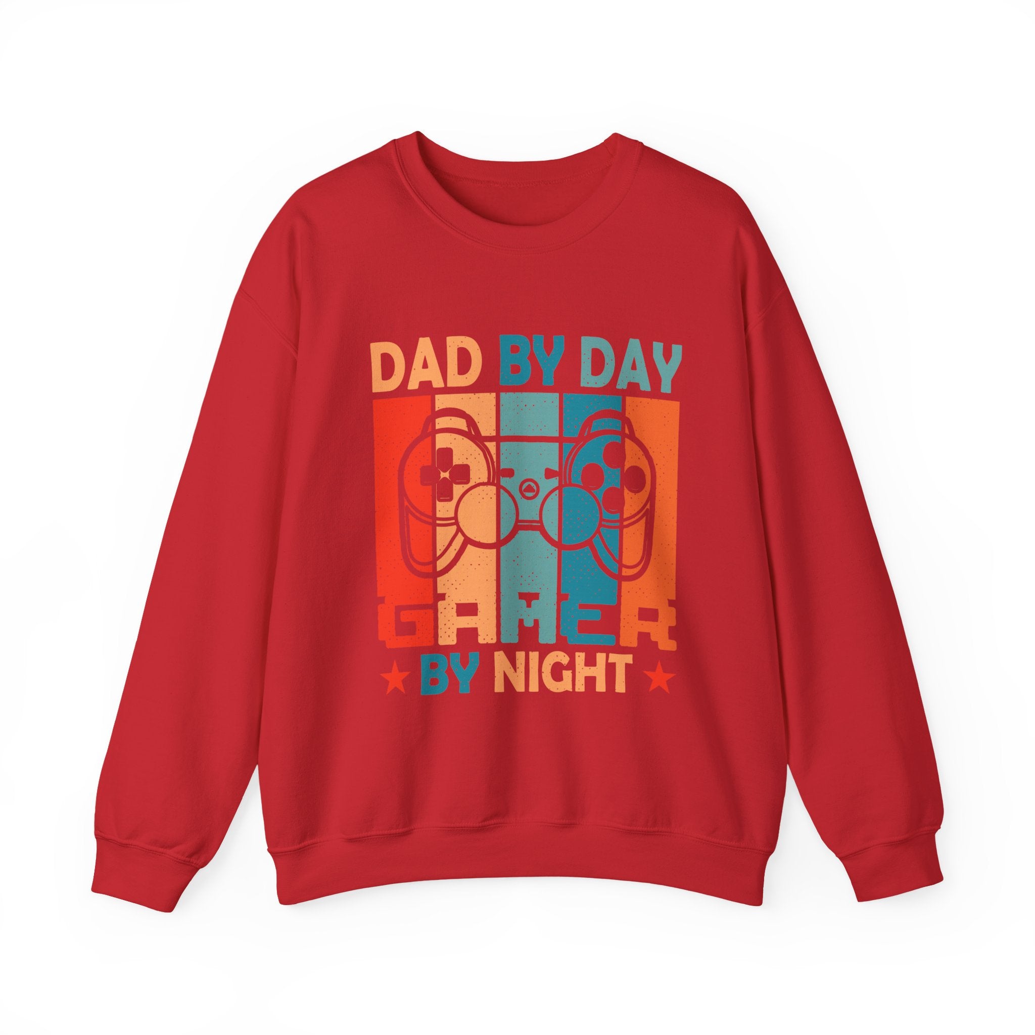 Dad By Day Gamer By Night Unisex Heavy Blend Crewneck Sweatshirt