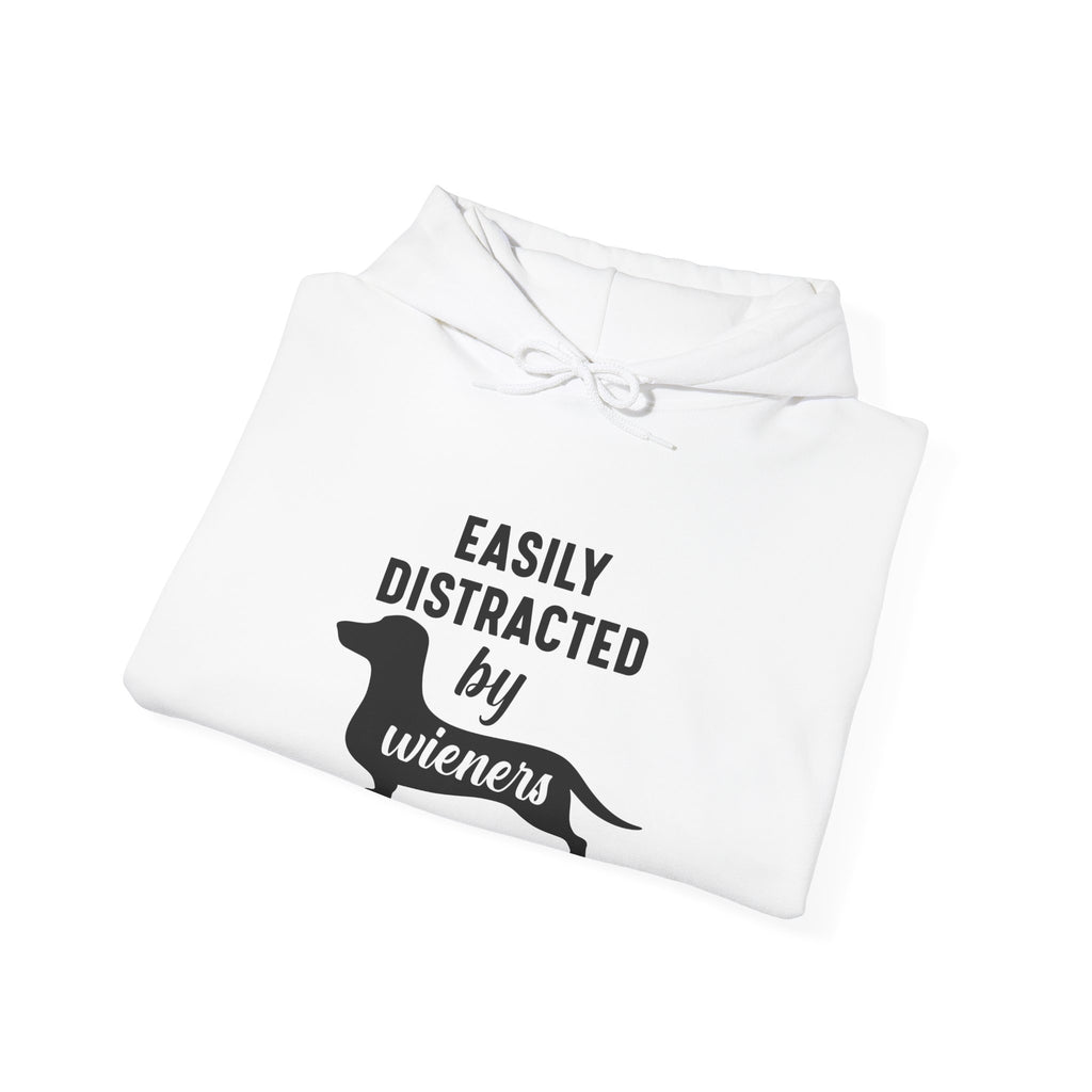 Easily Distracted By Wieners Unisex Heavy Blend Hooded Sweatshirt