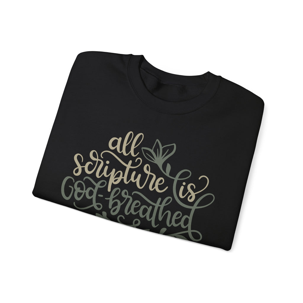 All Scripture Is God Breathed 2 Timothy 3 16 Unisex Heavy Blend Crewneck Sweatshirt