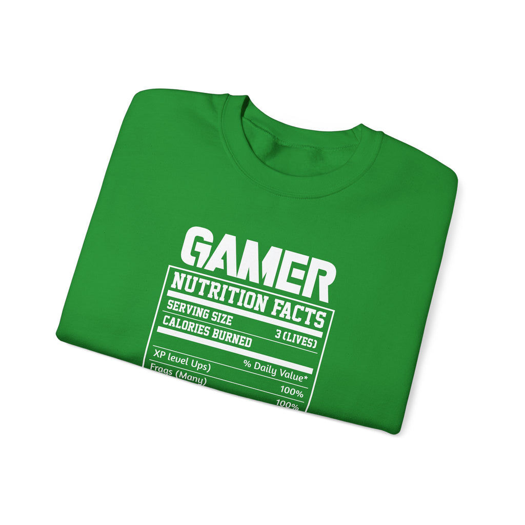 Gamer Nutrition Facts Funny Unisex Heavy Blend Crewneck Sweatshirt