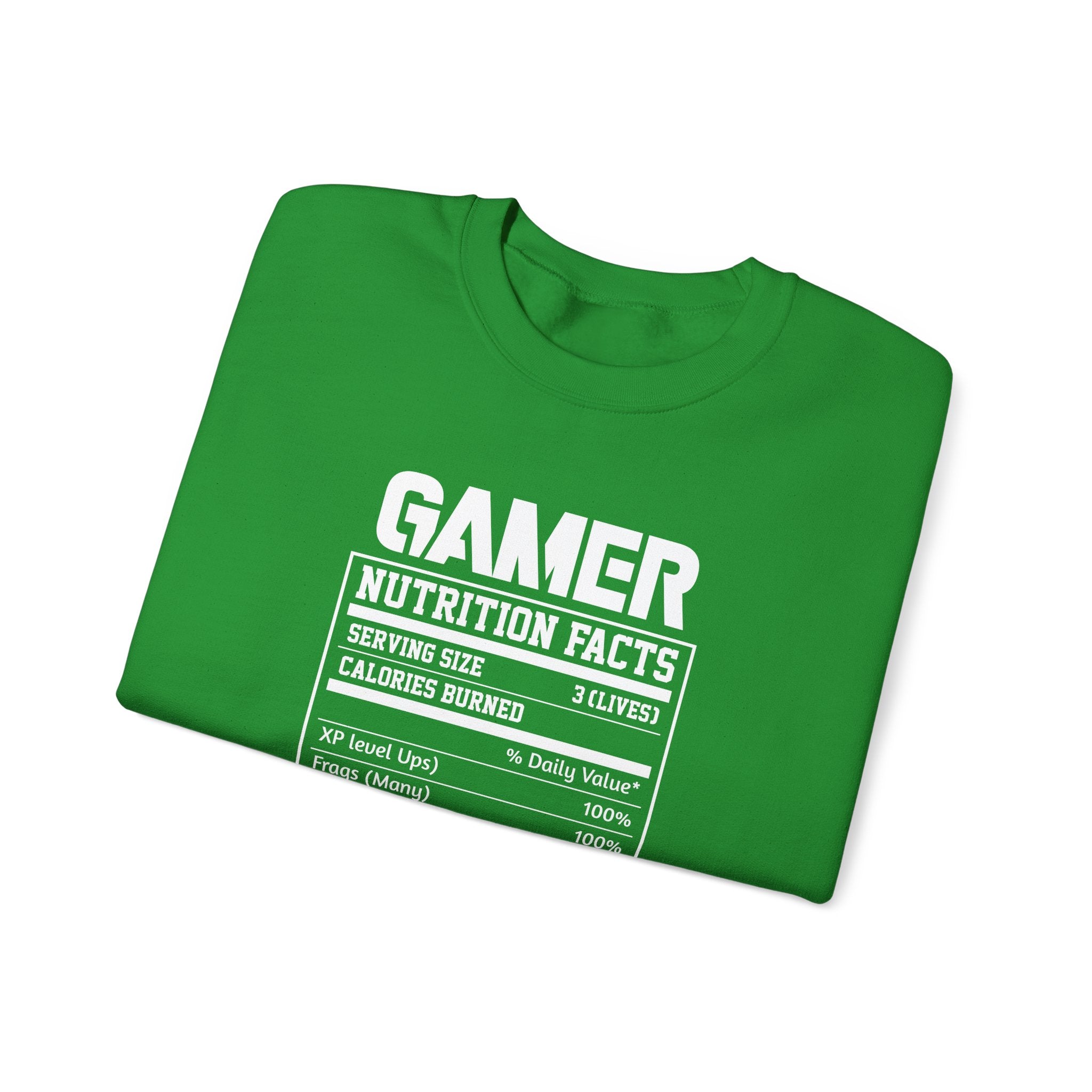 Gamer Nutrition Facts Funny Unisex Heavy Blend Crewneck Sweatshirt