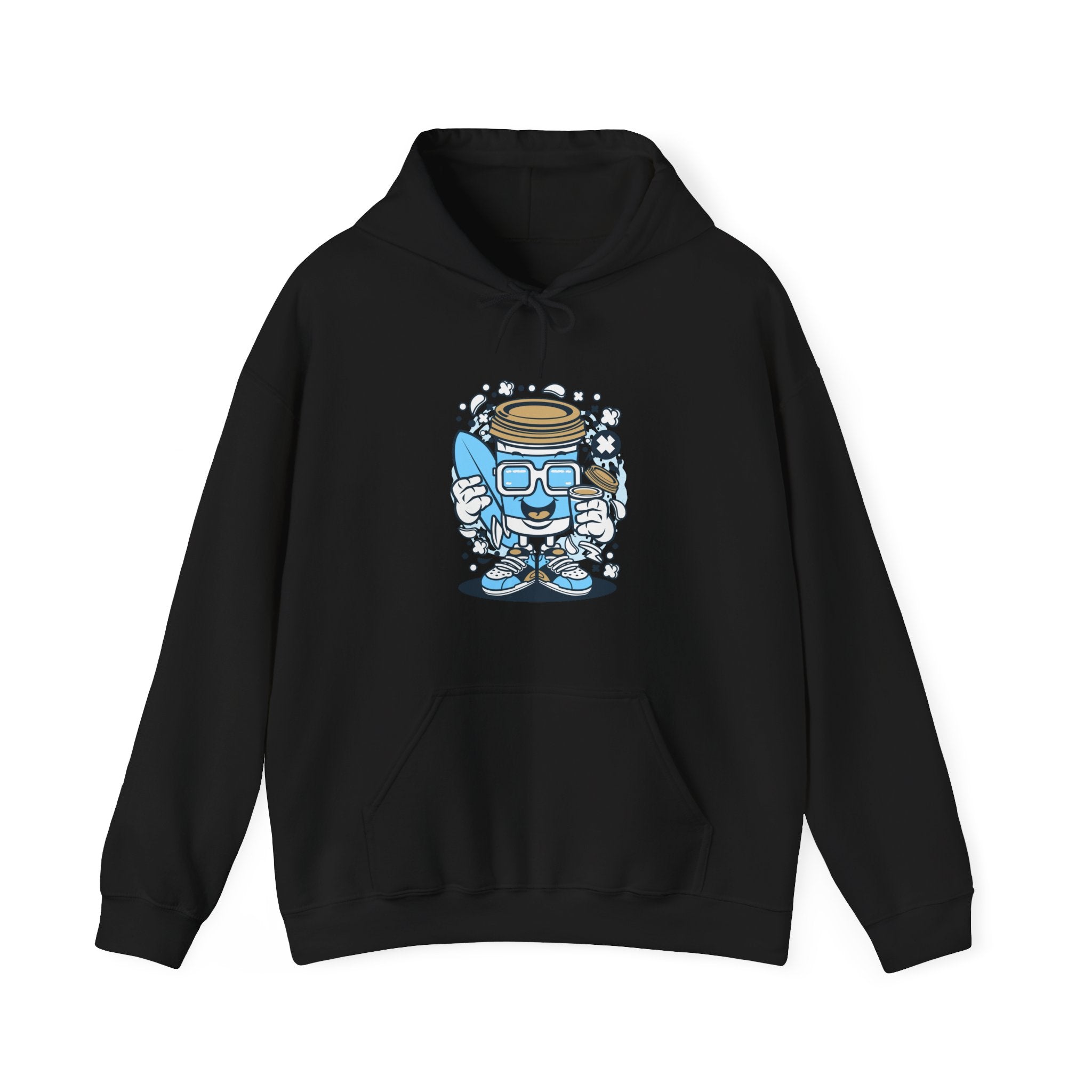 Coffee Cup Surfer Unisex Heavy Blend Hooded Sweatshirt for Ultimate Comfort