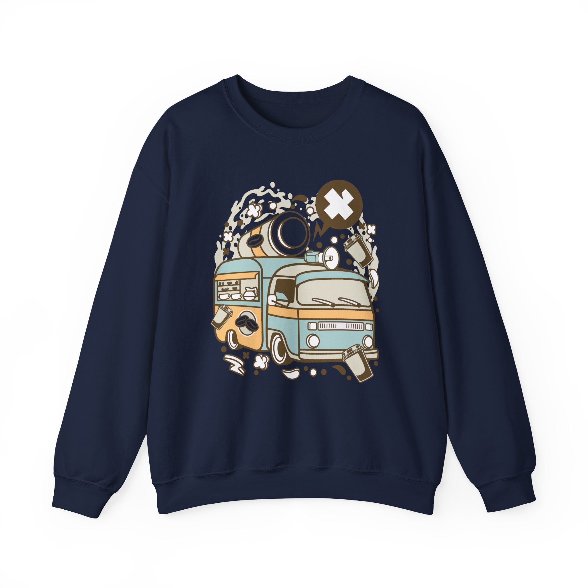 Coffee Van Unisex Heavy Blend Crewneck Sweatshirt for Ultimate Comfort