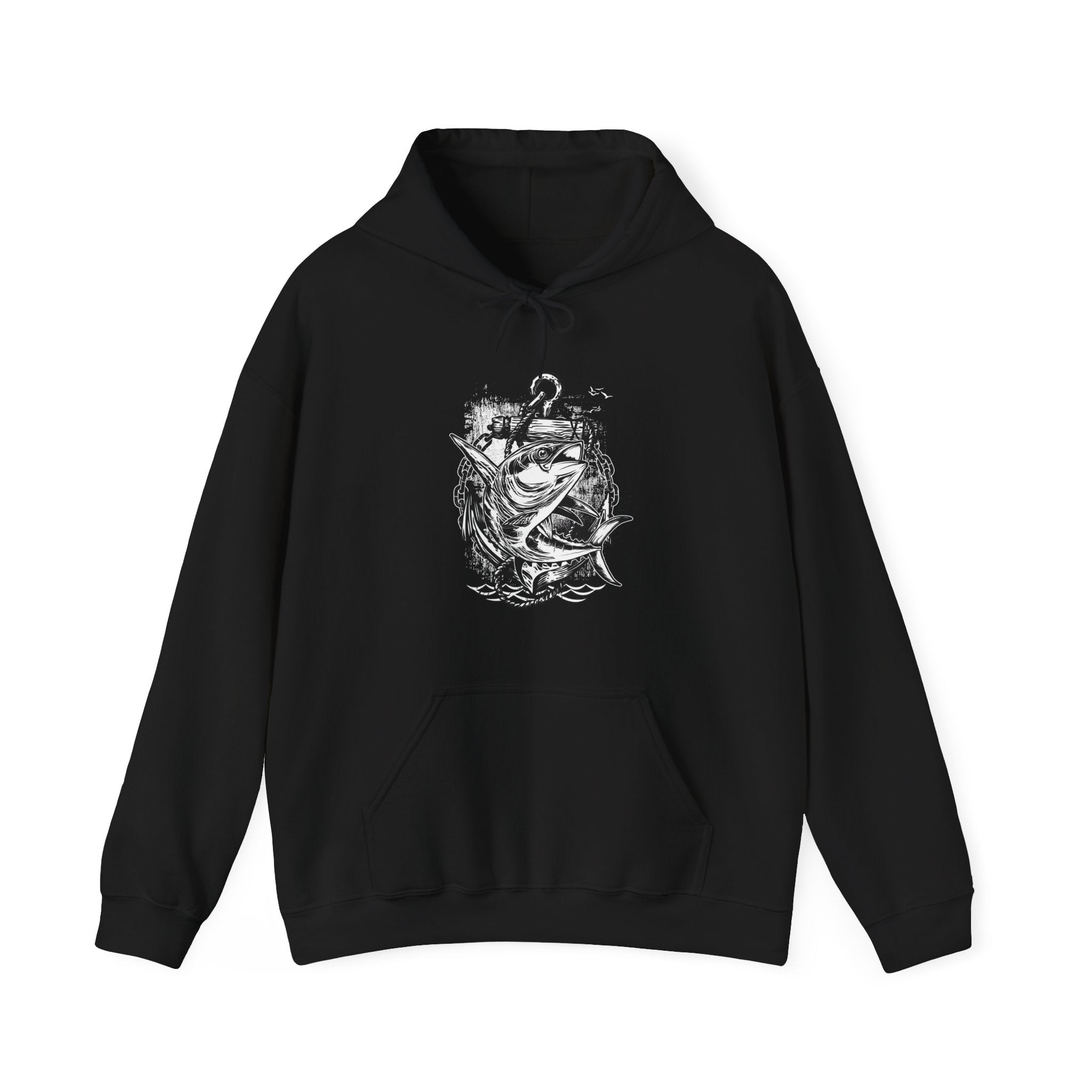 Fish And Anchor Unisex Heavy Blend Hooded Sweatshirt For Ultimate Comfort