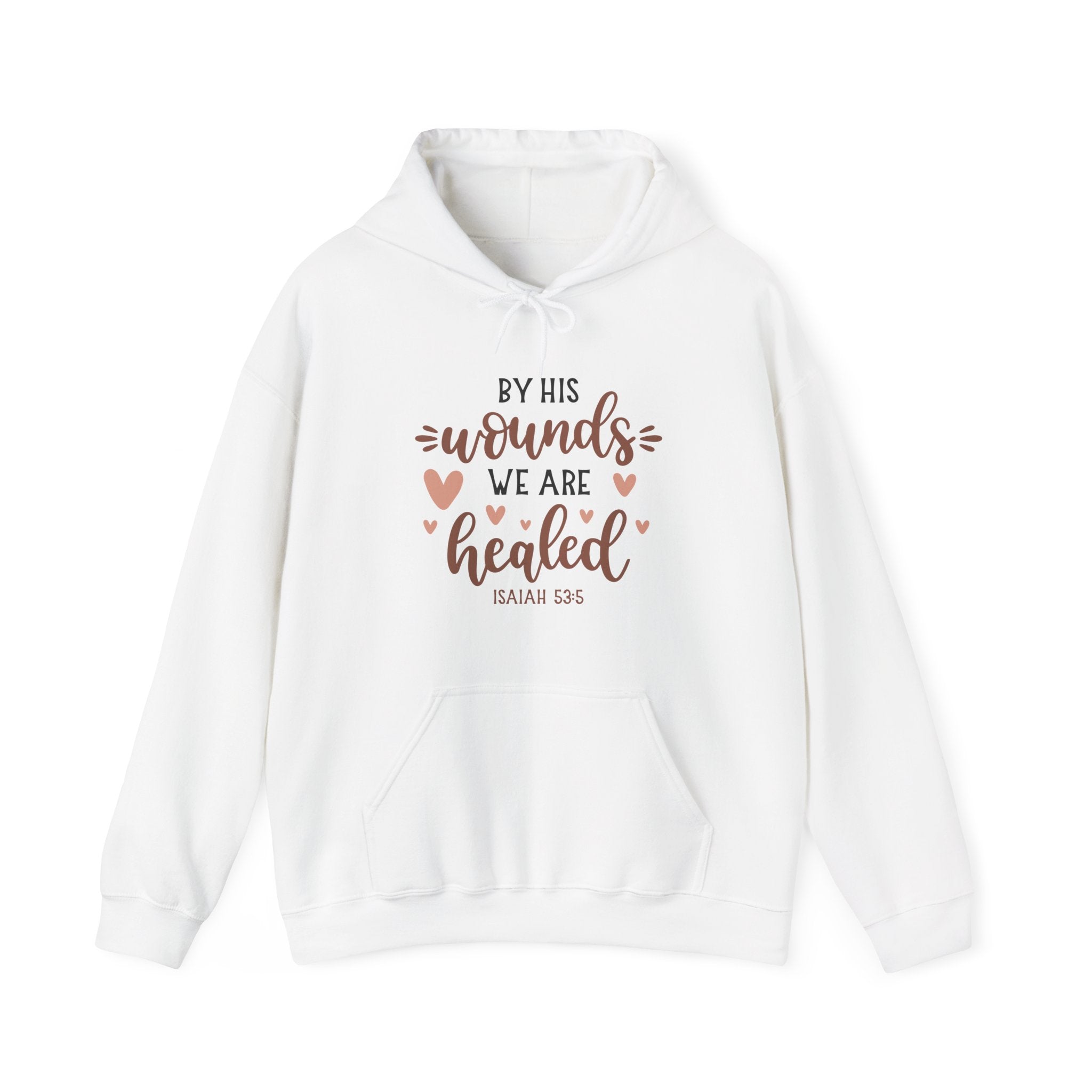 By His Wounds We Are Healed Isaiah 53 5 Unisex Heavy Blend Hooded Sweatshirt